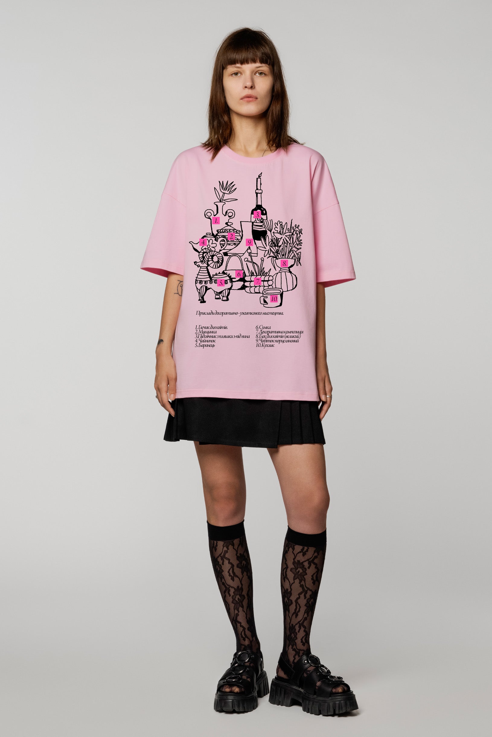 Syndicate x Derega Applied Art T-Shirt Pink