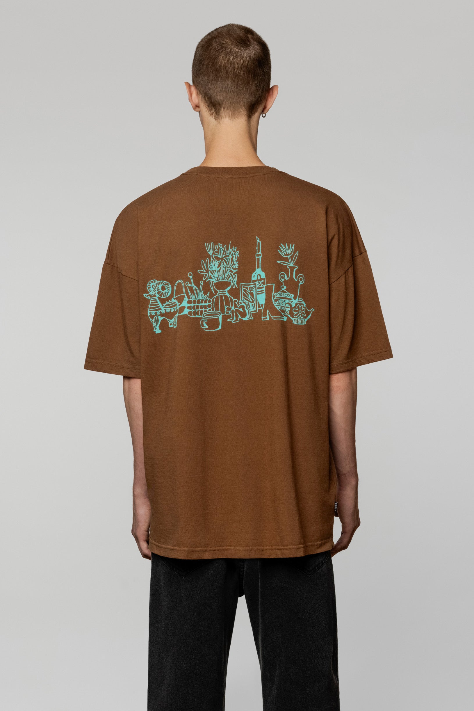 Syndicate x Derega Art Weapon T-shirt Brown