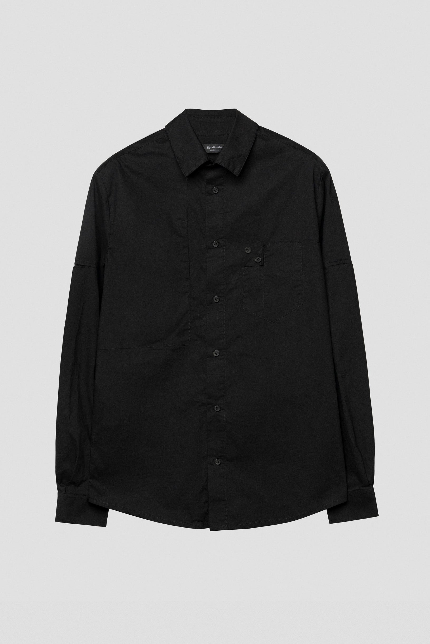 Regular fit pocket shirt black