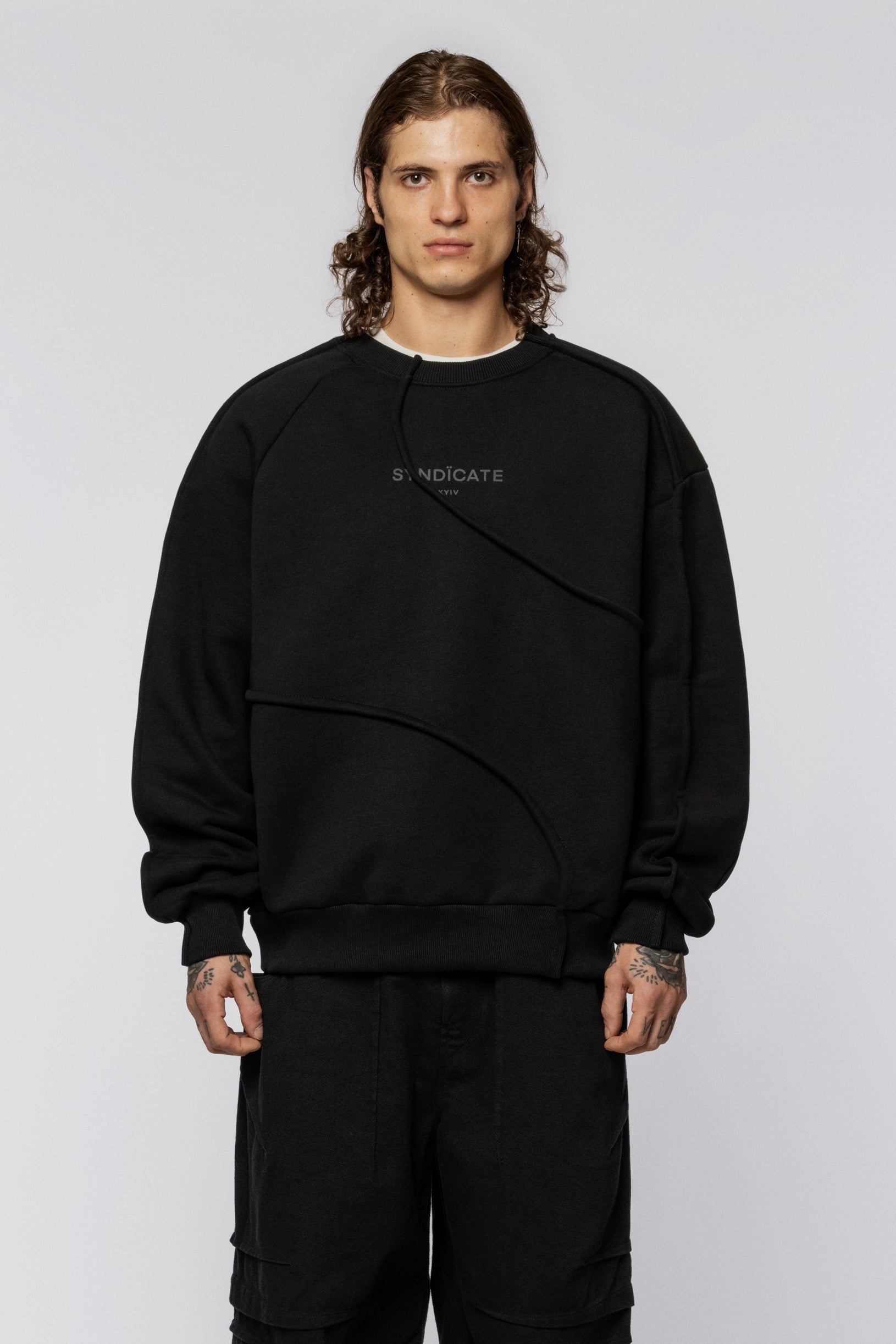 Sweatshirt Folds Black