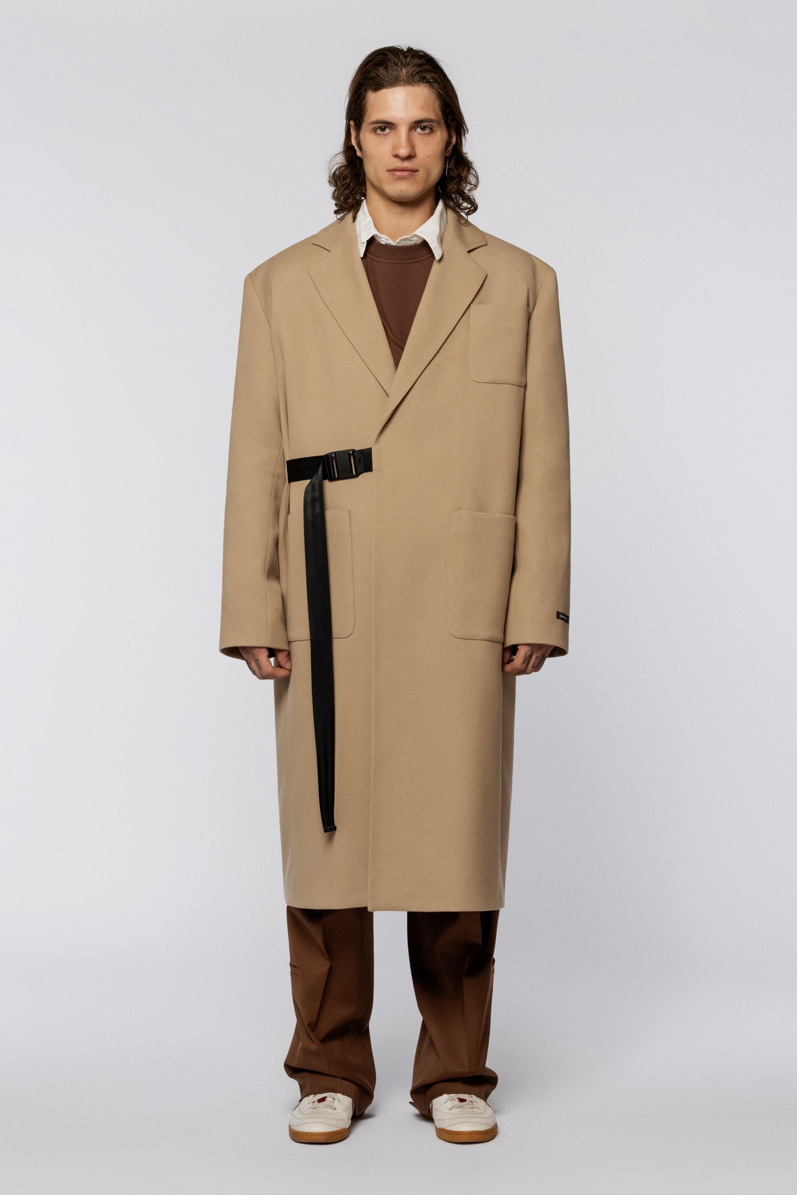 Long wool coat tan online