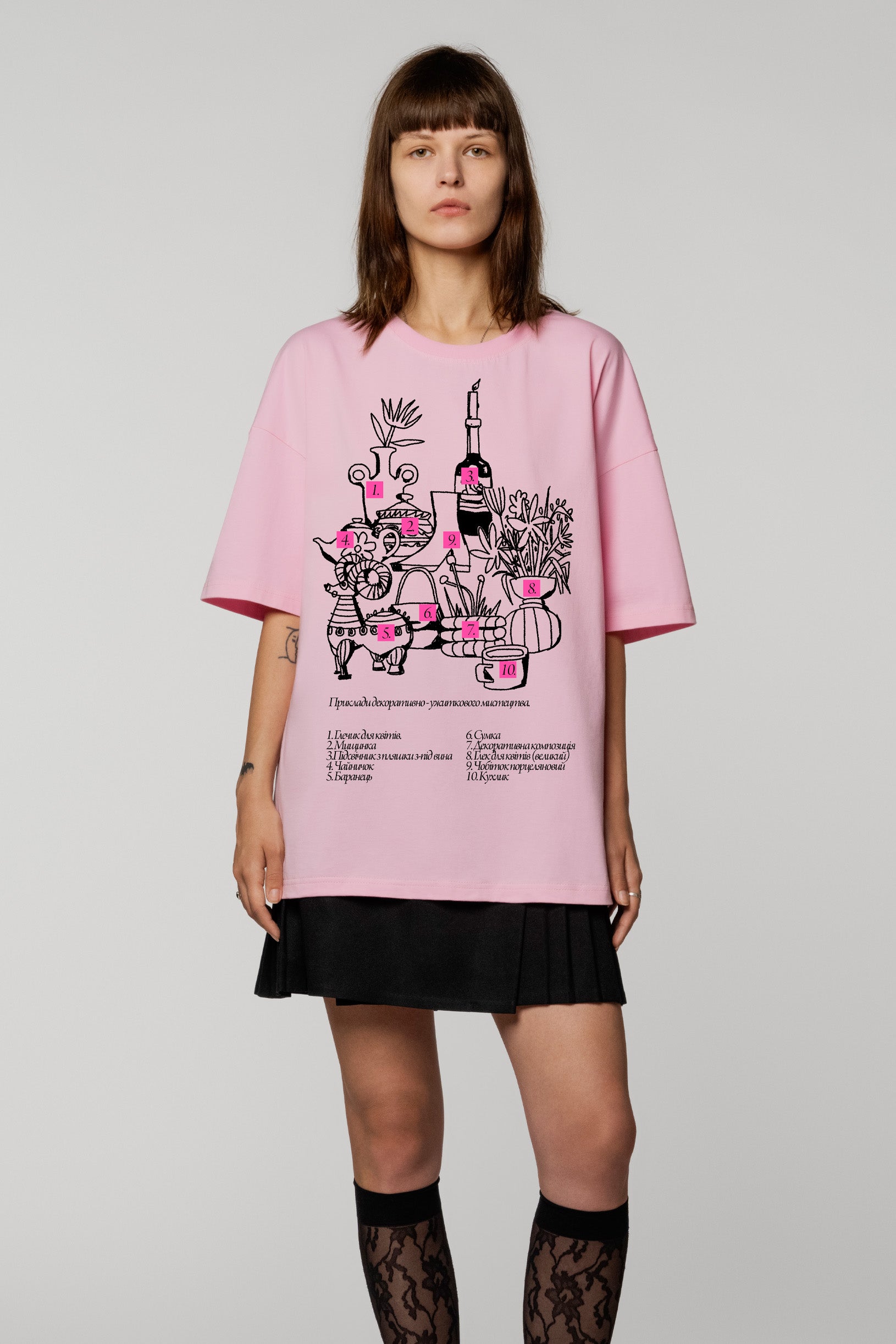 Syndicate x Derega Applied Art T-Shirt Pink
