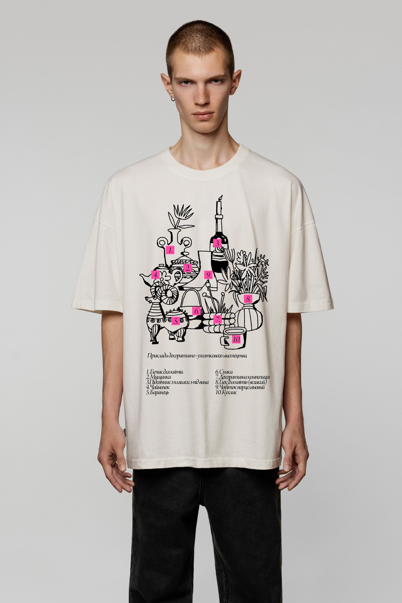 Syndicate x Derega Applied Art T-Shirt Ivory