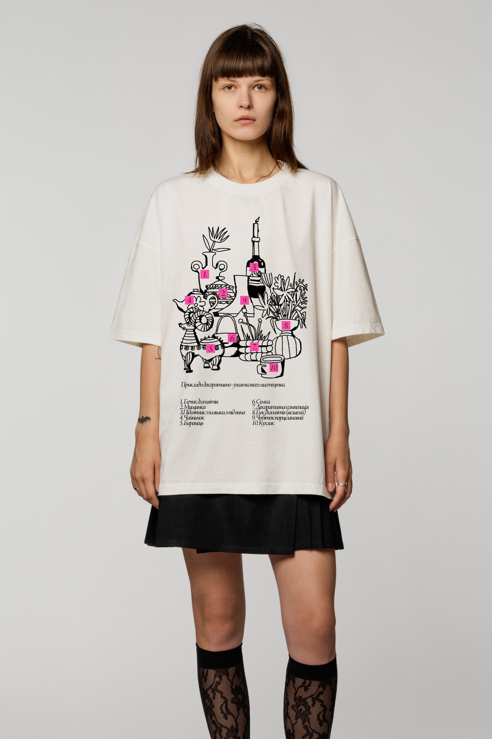 Syndicate x Derega Applied Art T-Shirt Ivory