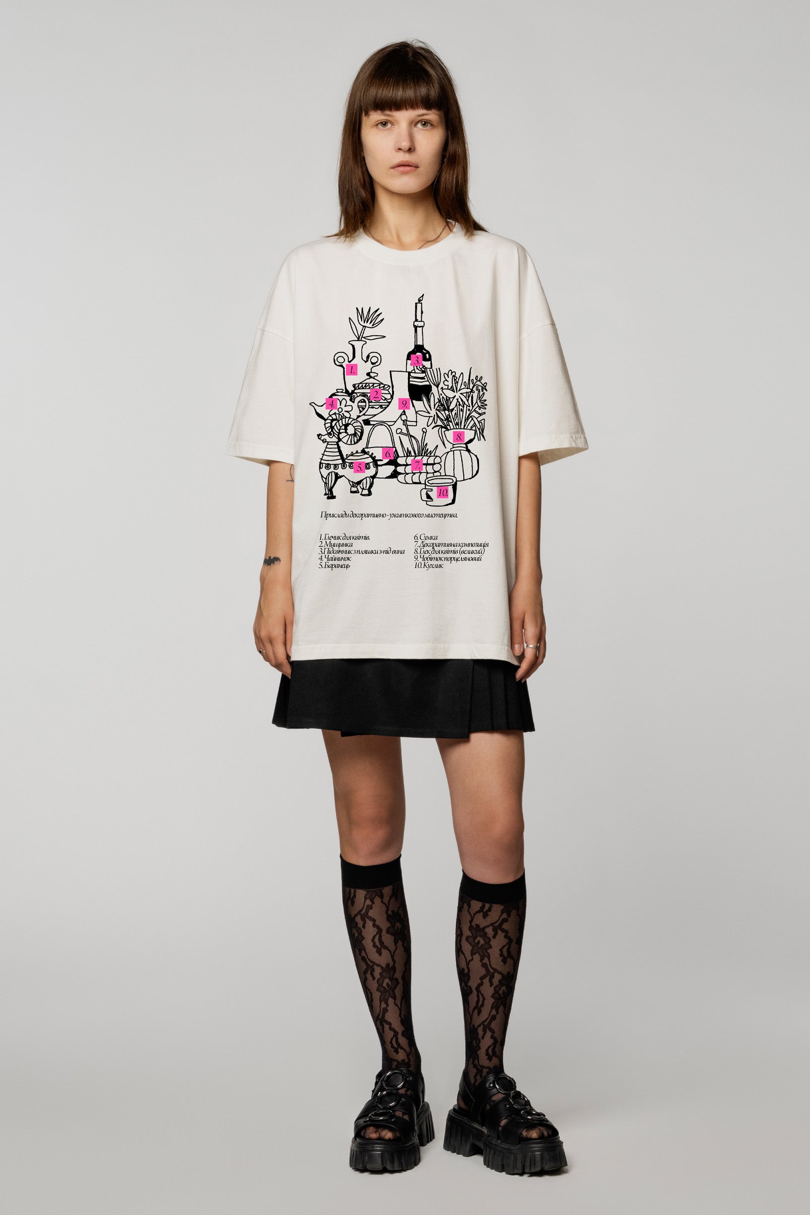 Syndicate x Derega Applied Art T-Shirt Ivory