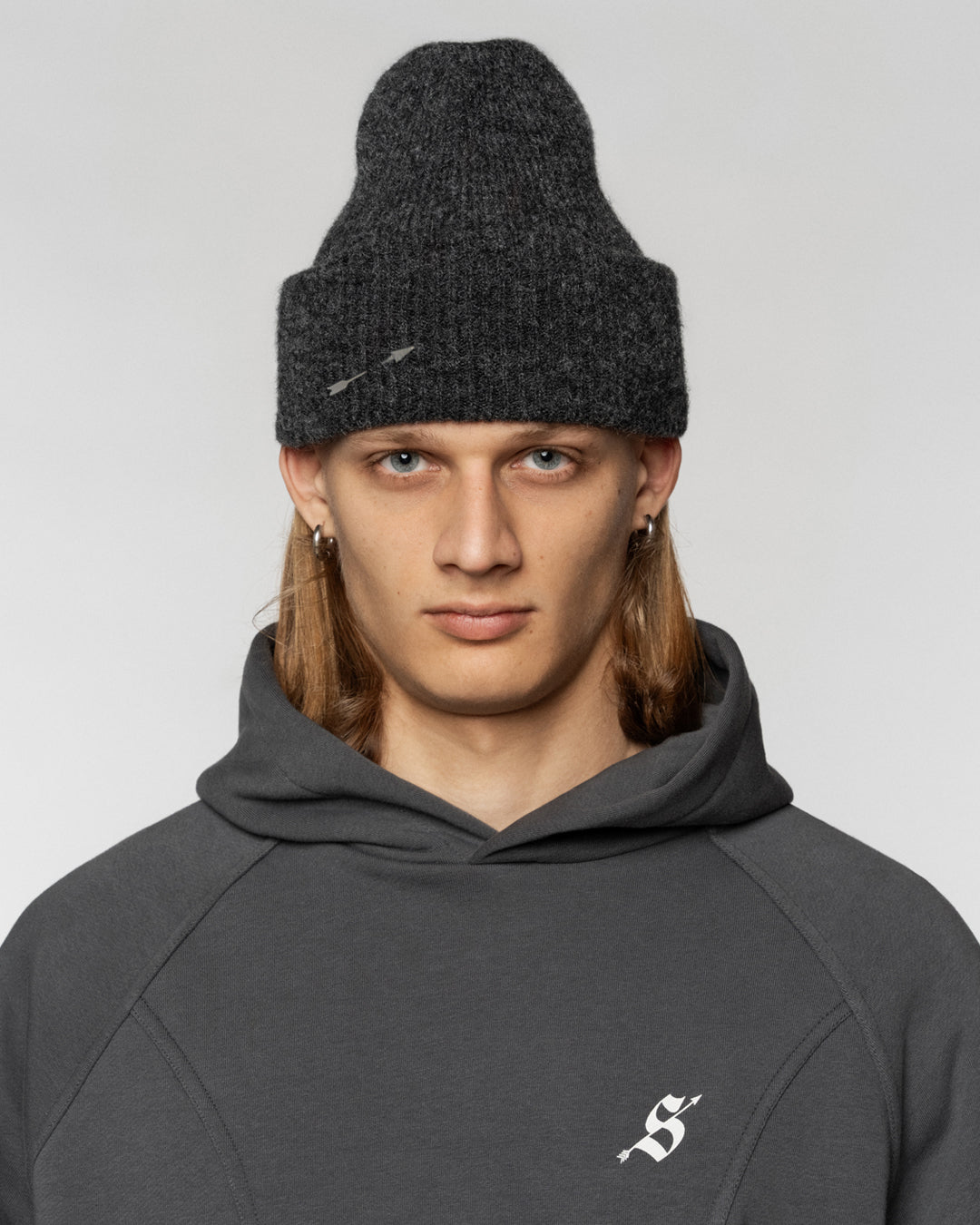 Fluffy Merino Beanie Black