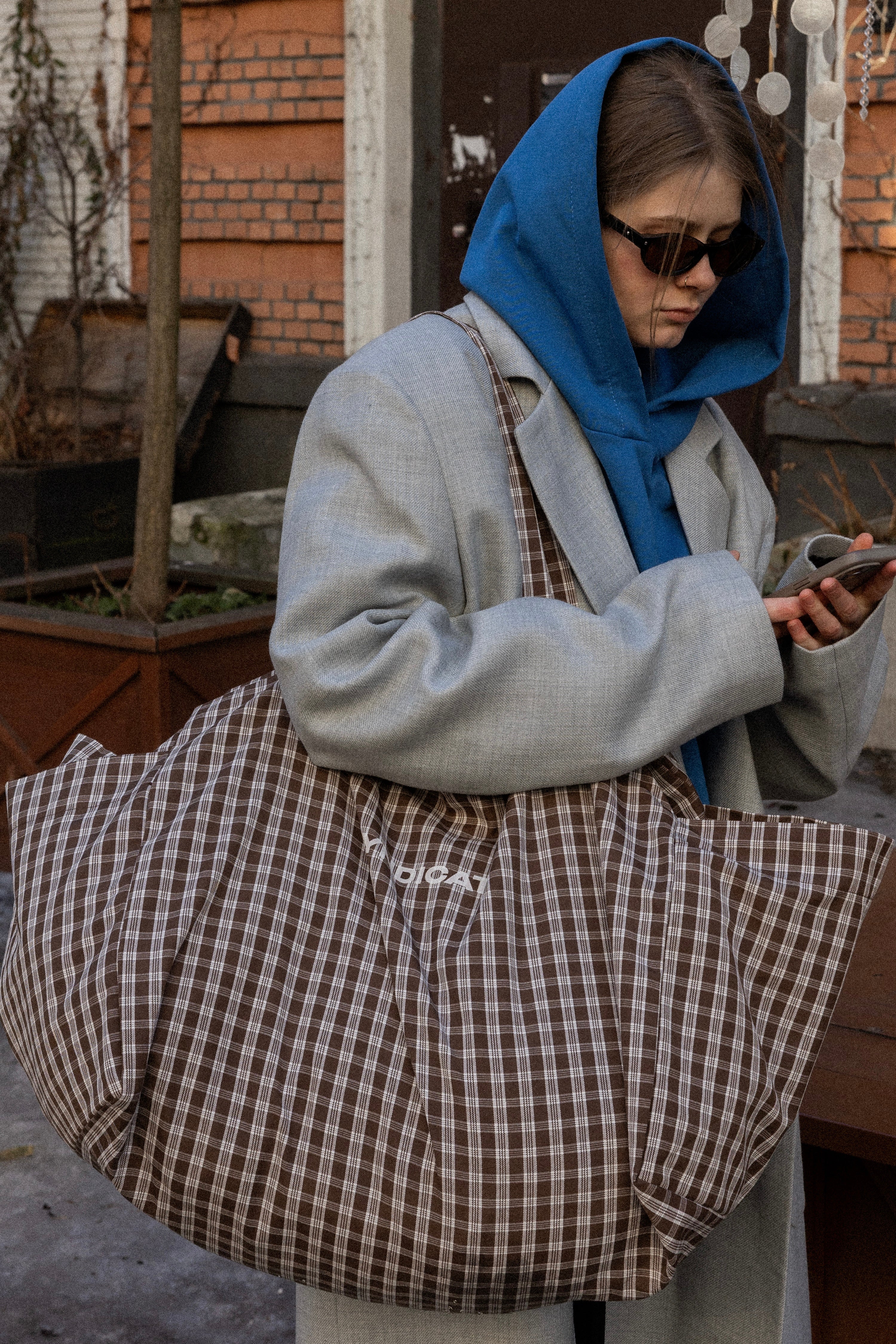 Shopper Bag Syndicate Brown Chess