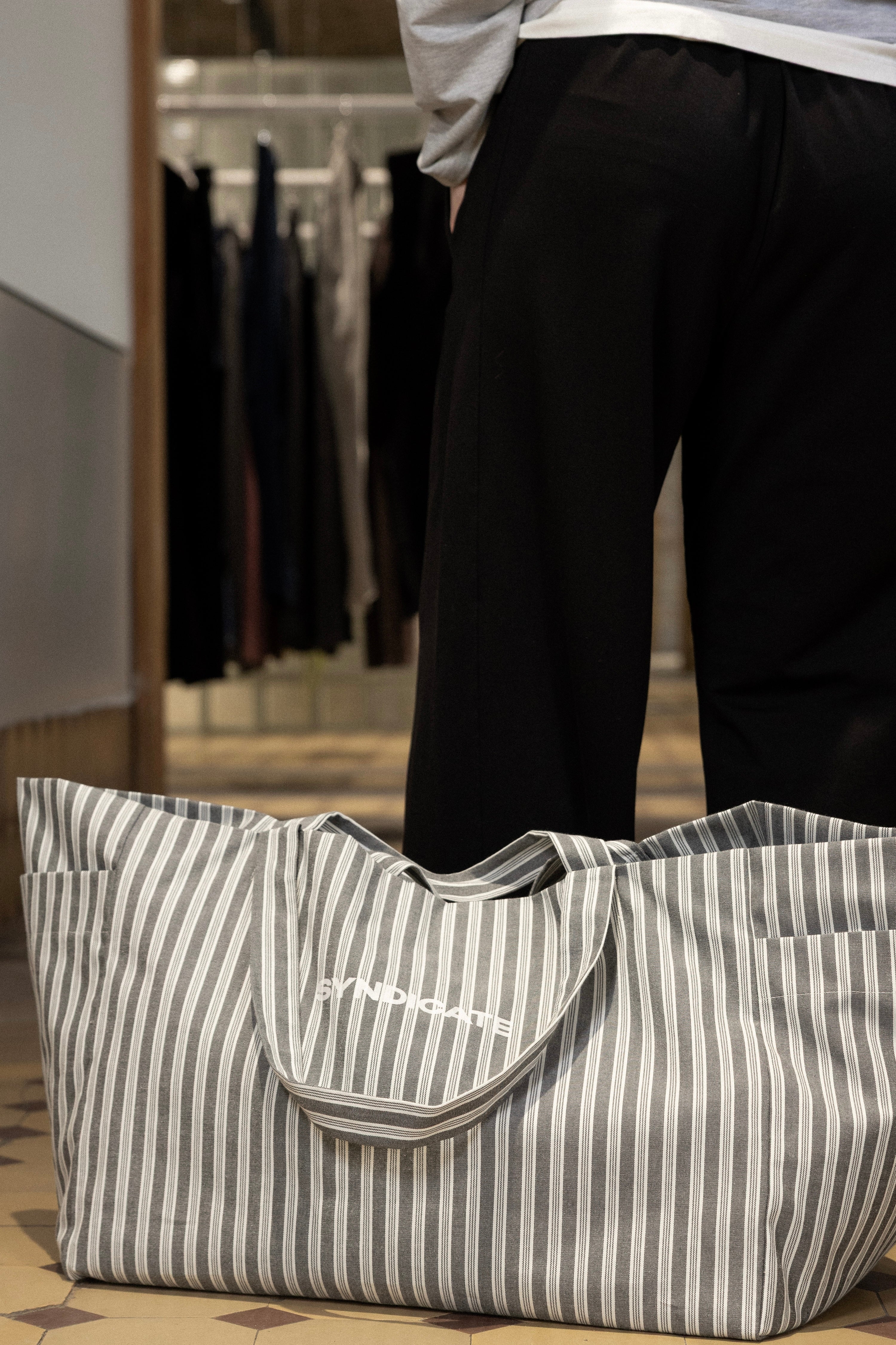 Shopper Bag Syndicate Grey Stripe