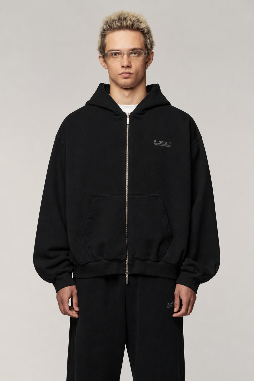 Trainer Lightweight Zip Hoodie Black