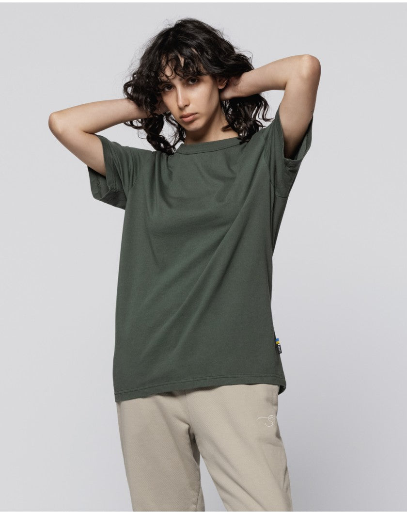 Blank Oversize t-shirt Dark Green