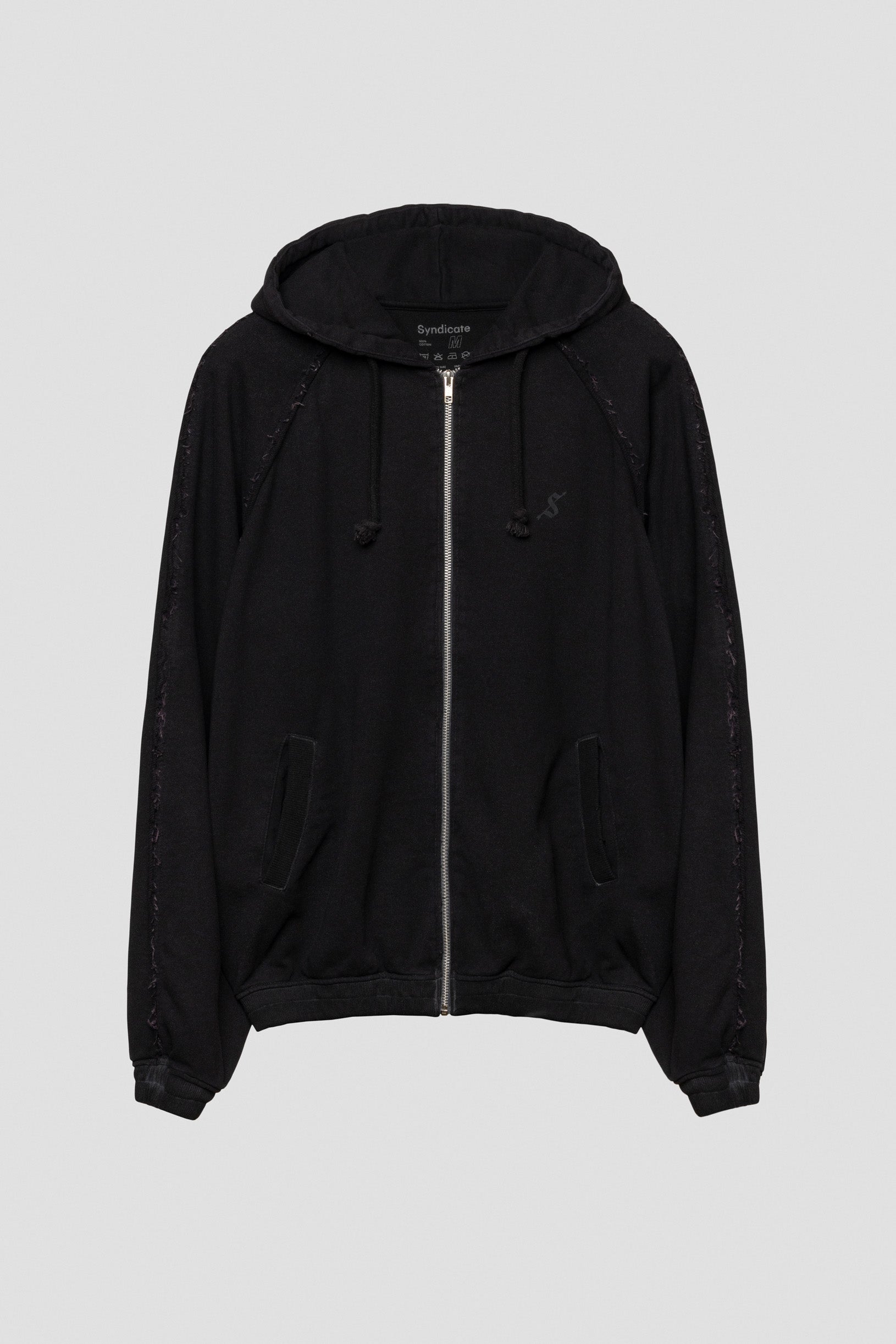 Faded arrow zip hoodie black