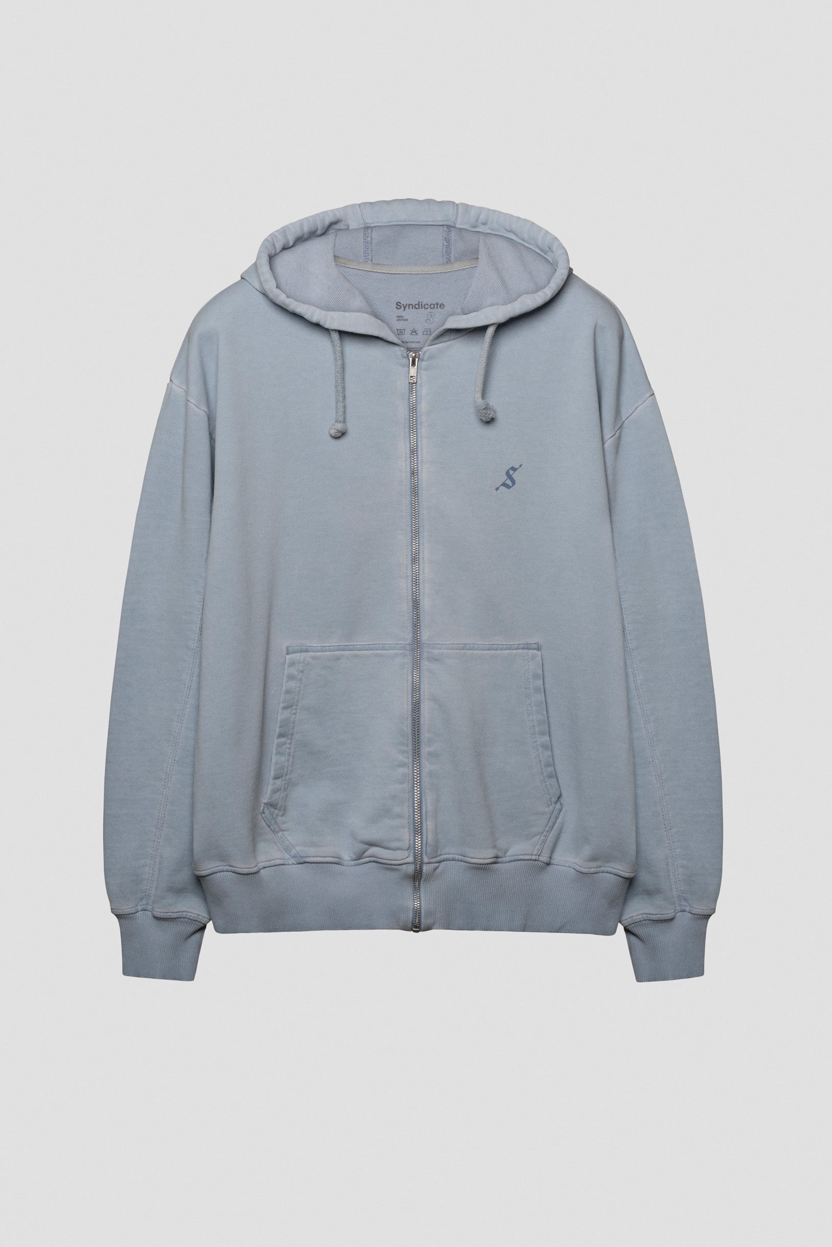 Faded arrow zip hoodie blue