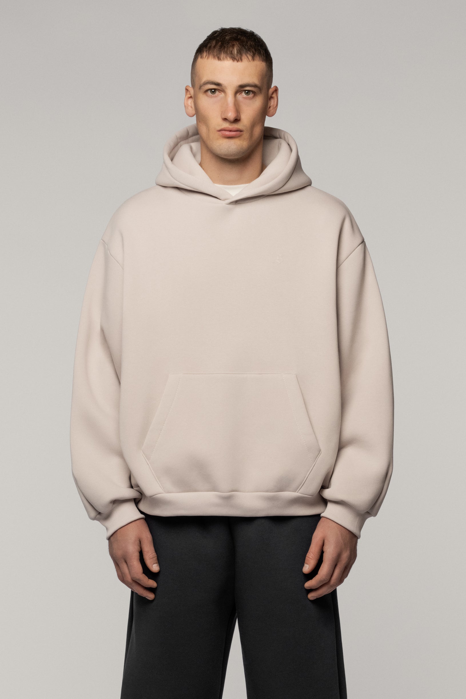 Arrow Logo Hoodie Ivory