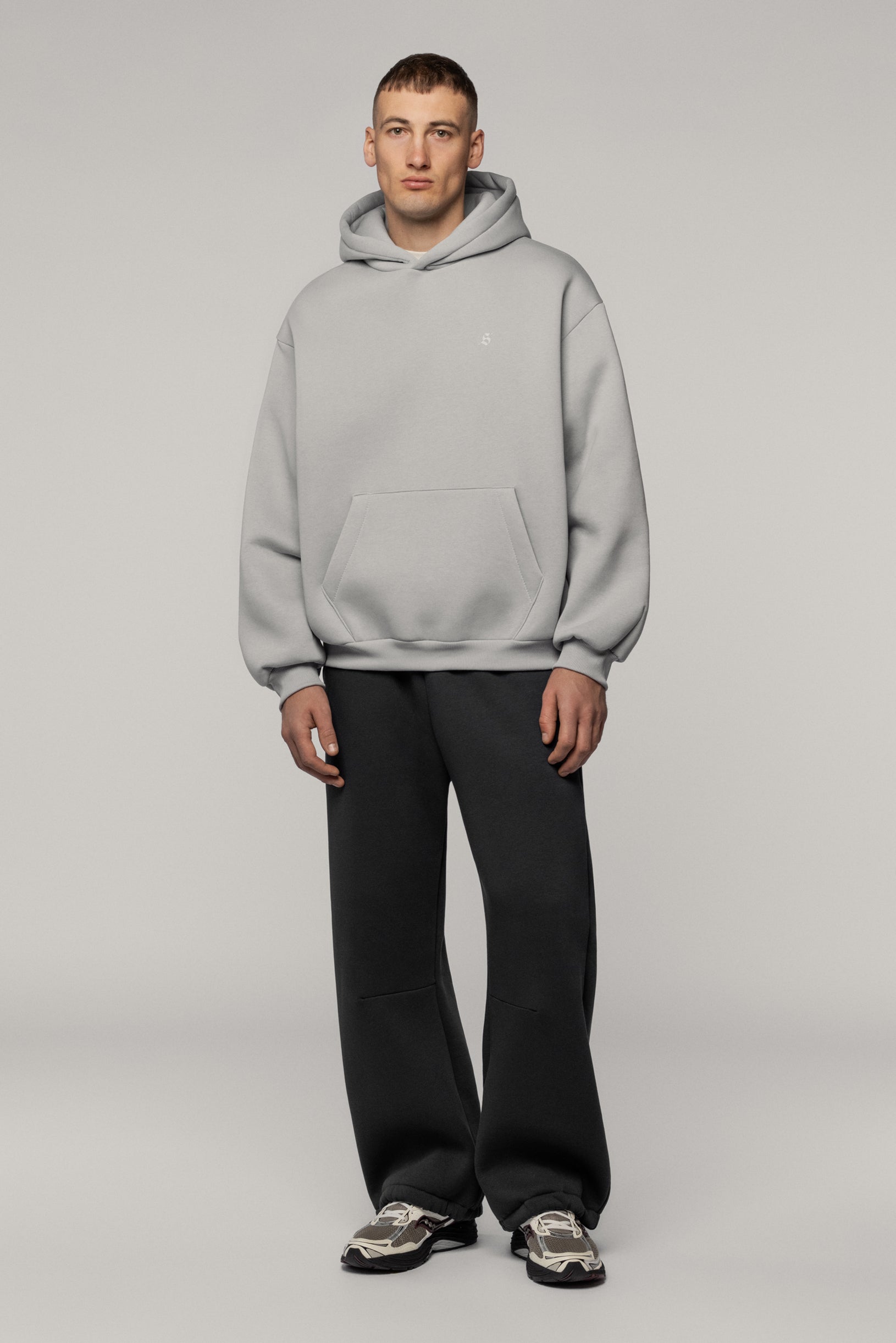 Arrow Logo Hoodie Light Grey