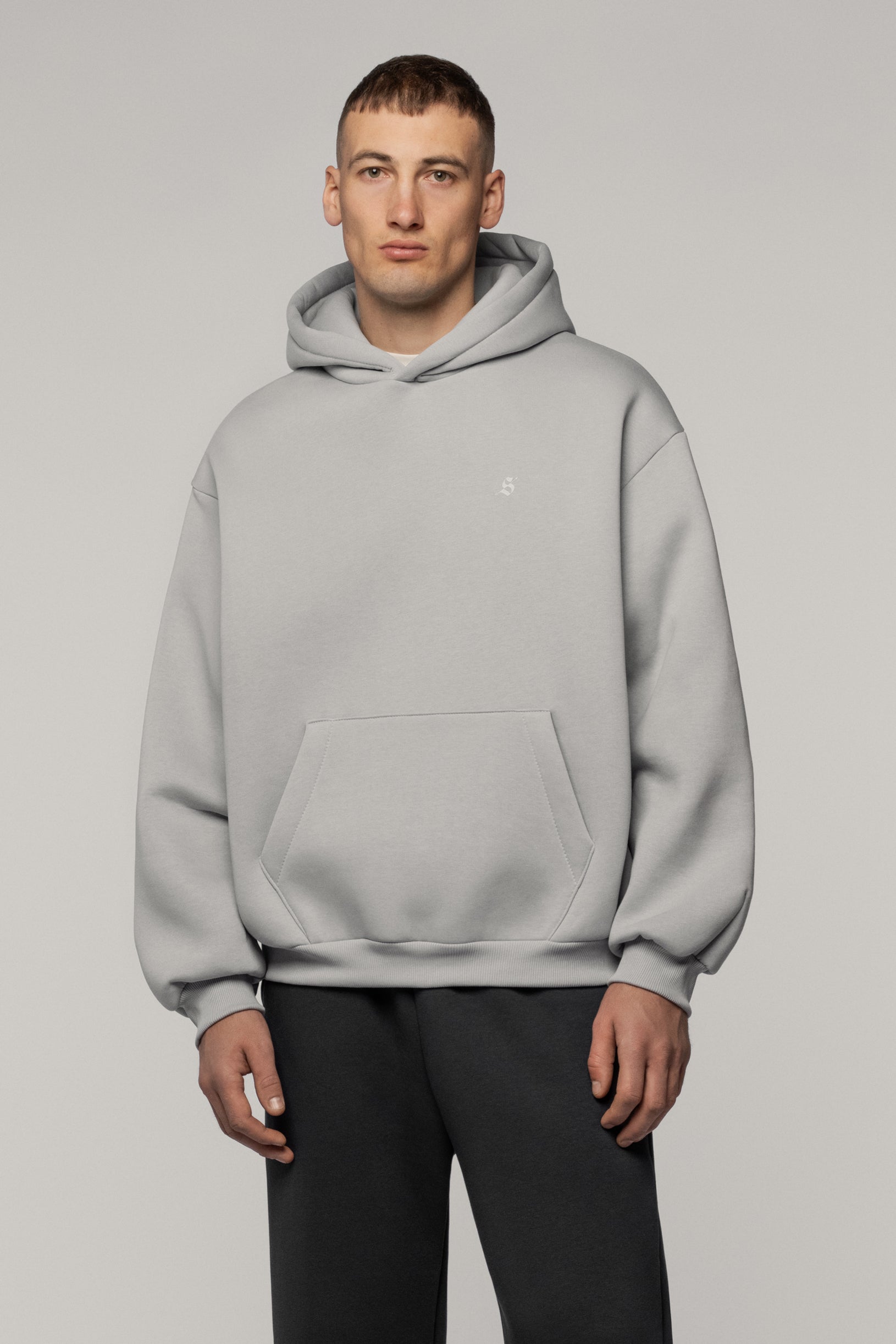 Arrow Logo Hoodie Light Grey