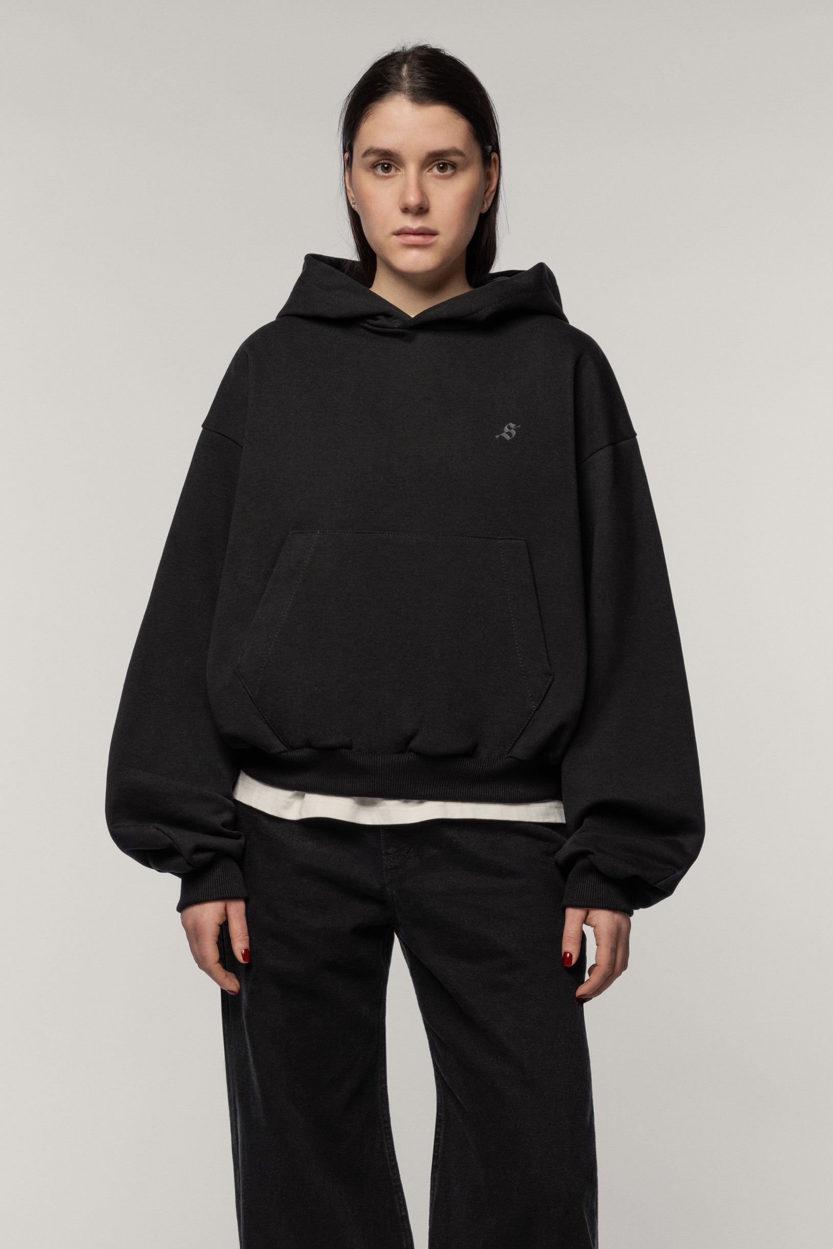 Buy Zip Hoodie Raglan Folds Navy | Worldwide Shipping