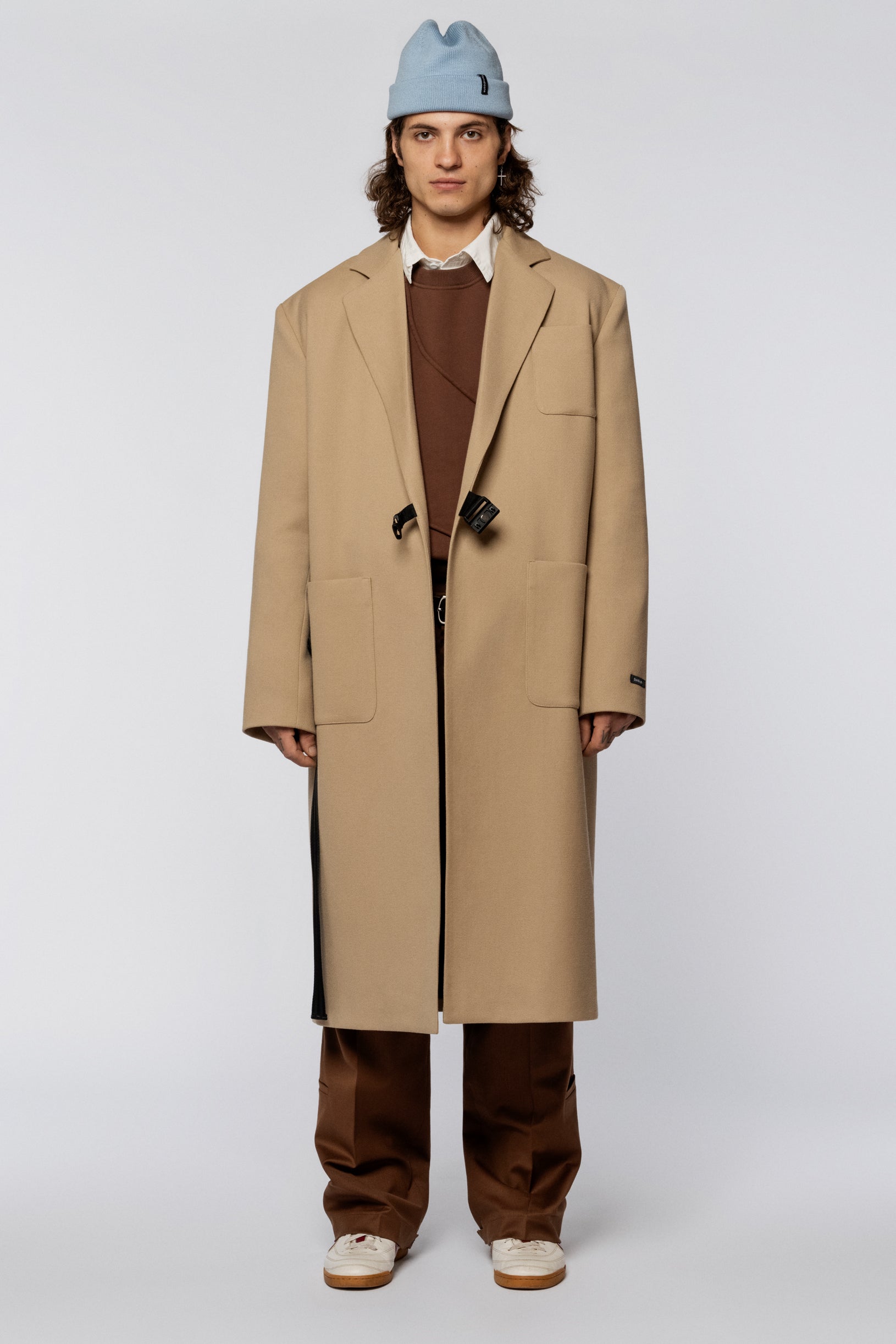 Oversized Wool Coat Beige
