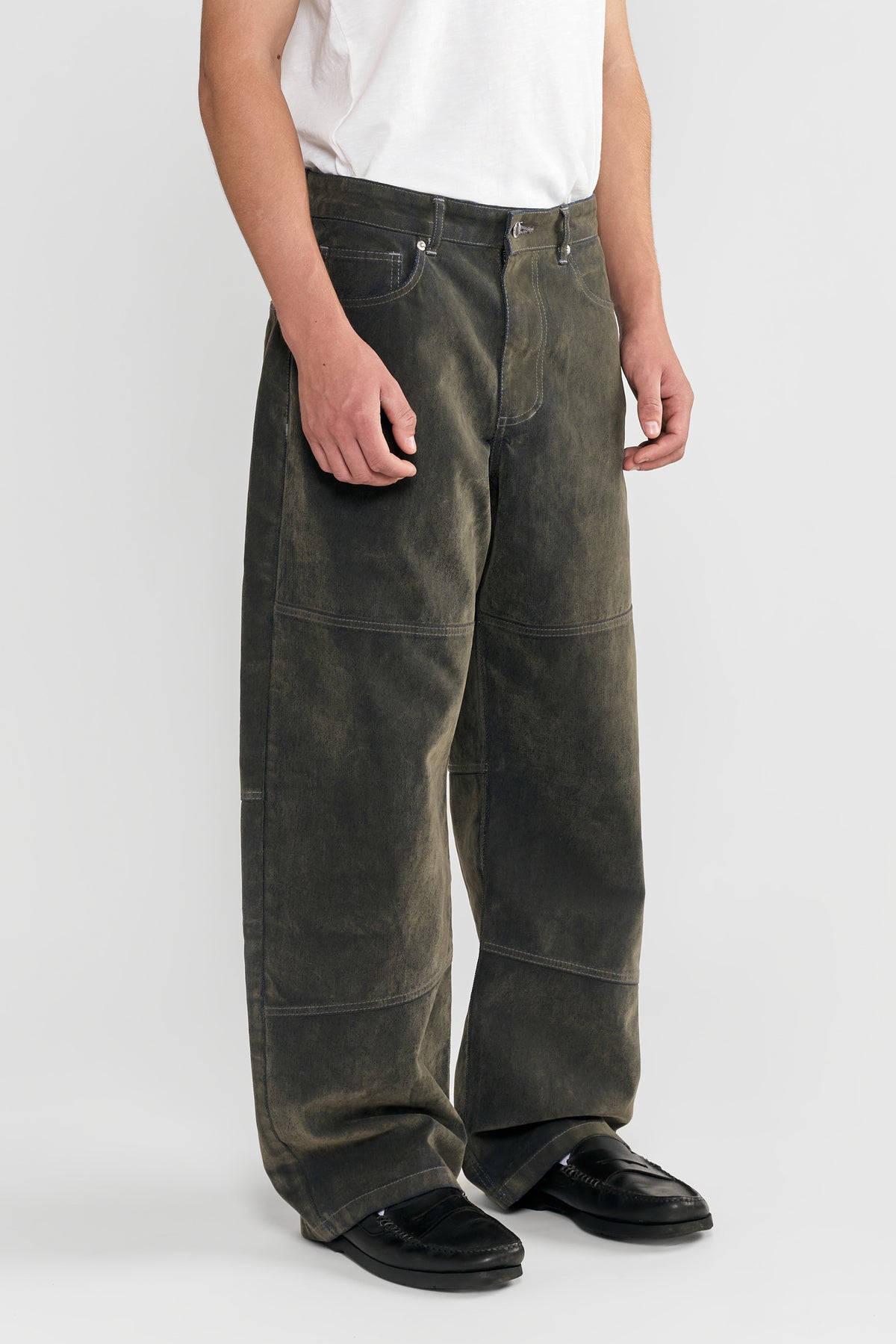 Velour Сoating Jeans Green