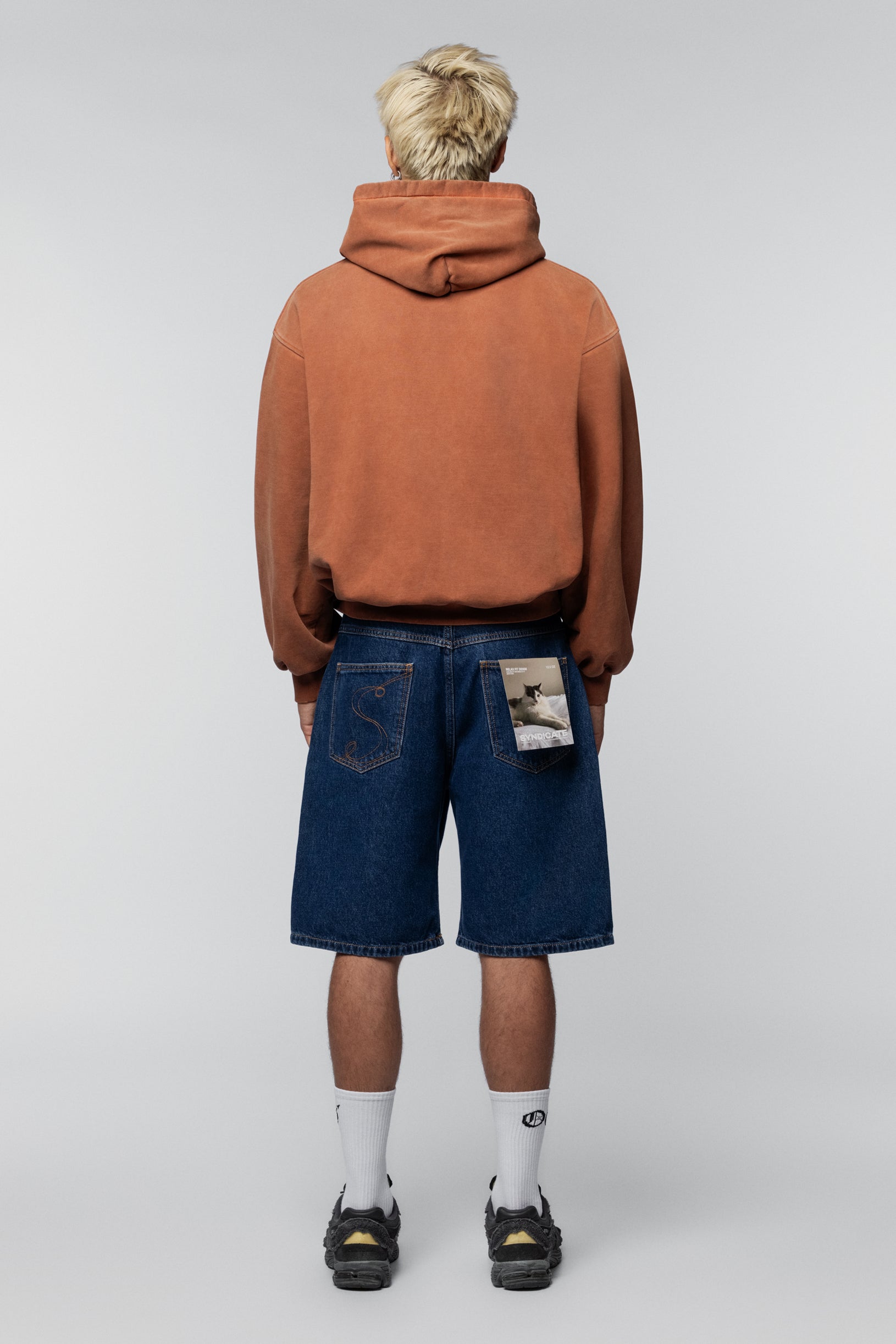 Faded effect Hoodie Terracotta