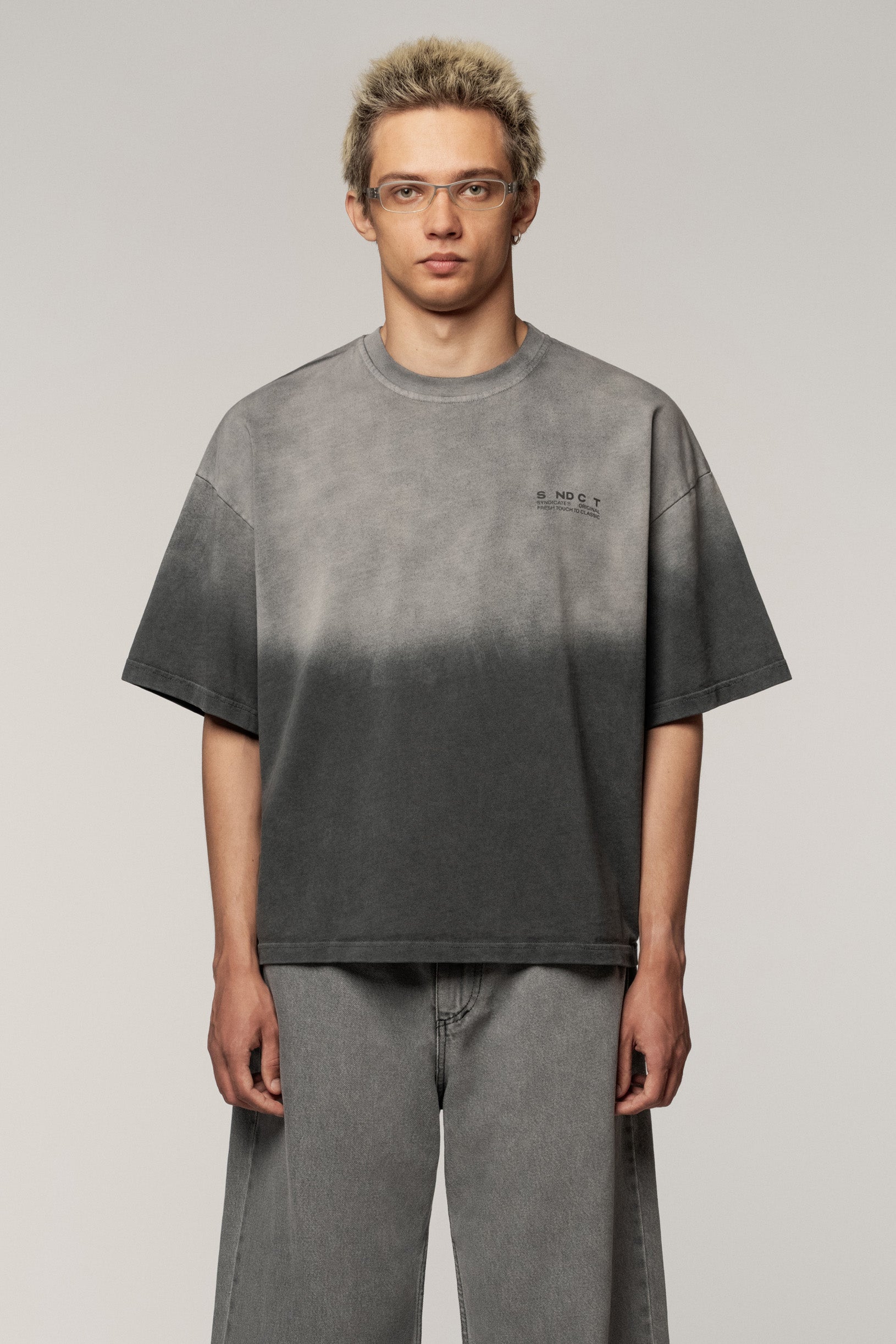 Gradient Oversize T-shirt Grey