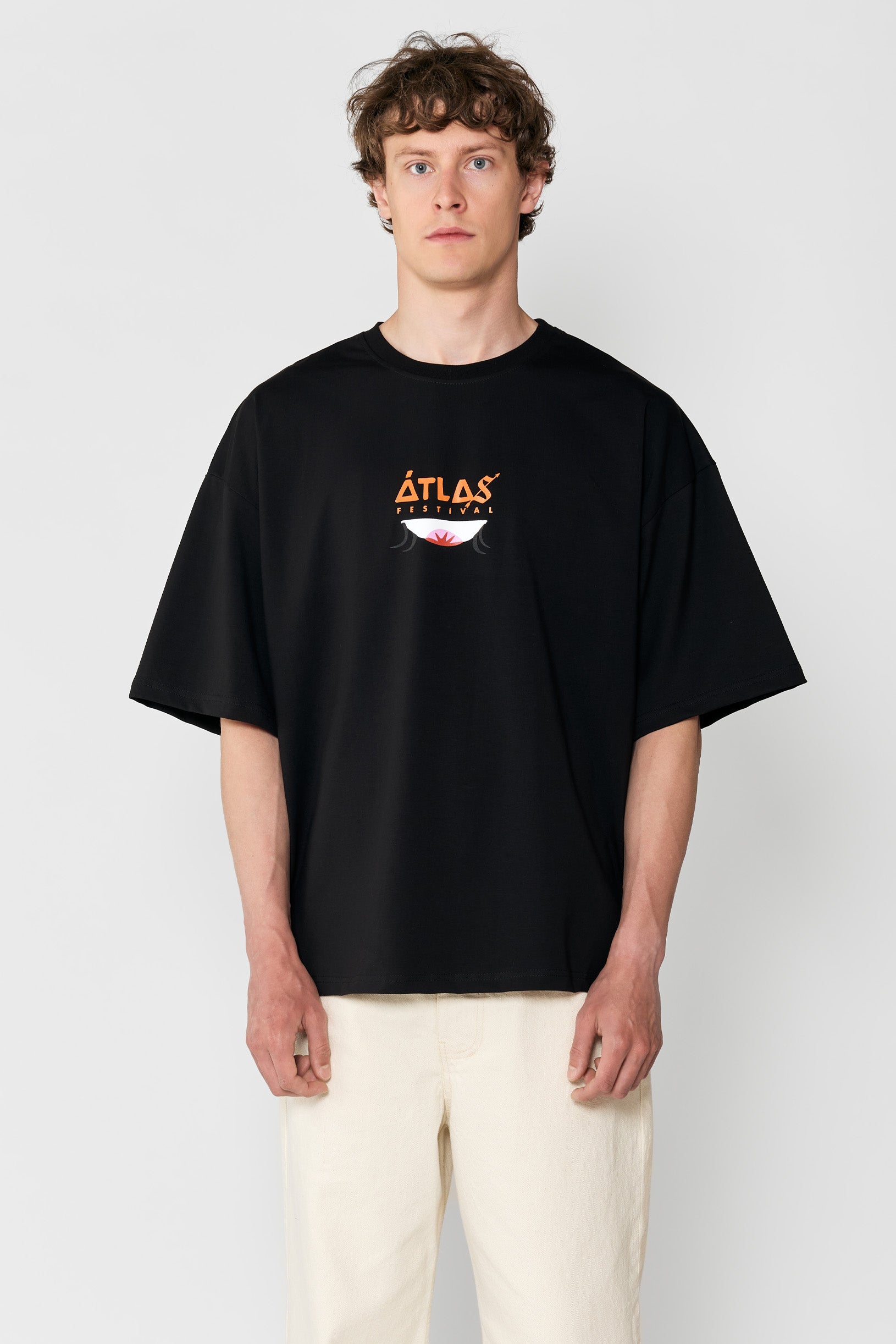 Sndct x Atlas Oversize T-shirt Black