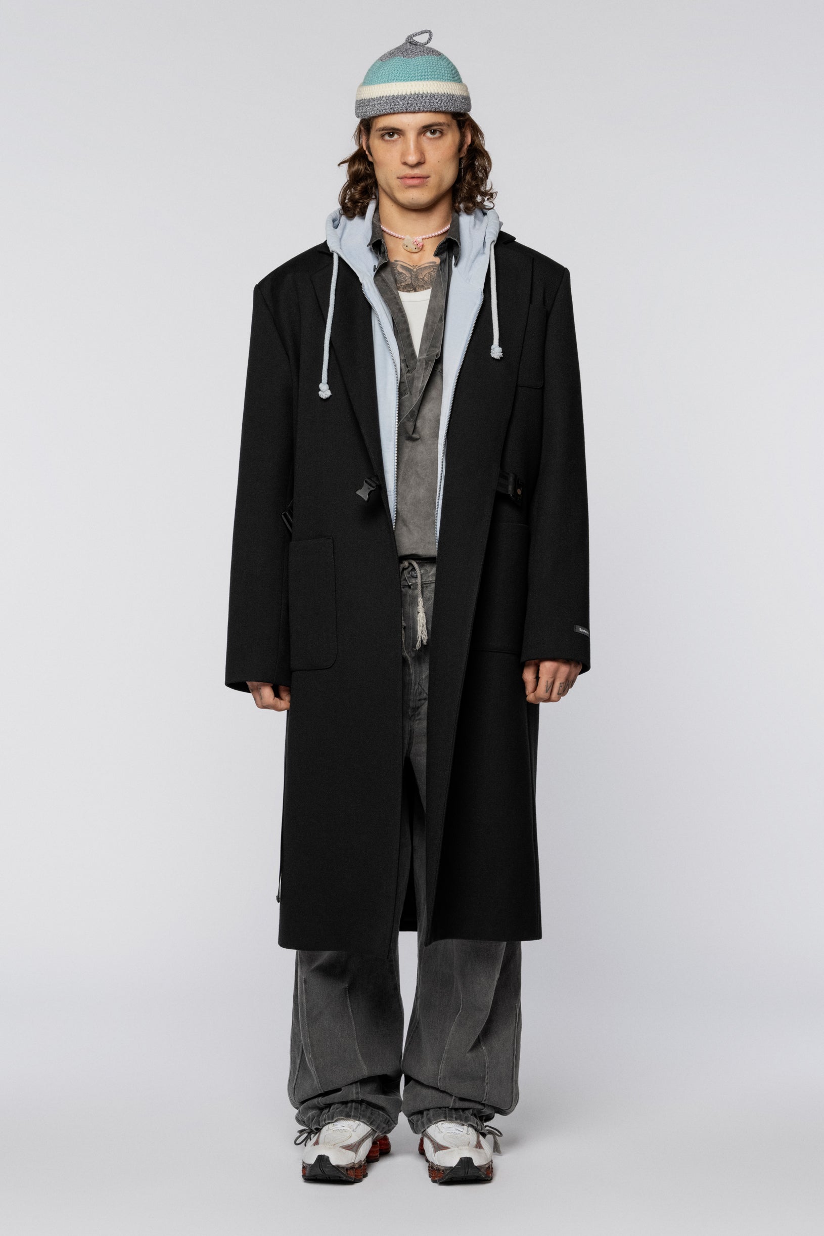 Oversized Wool Coat  Black