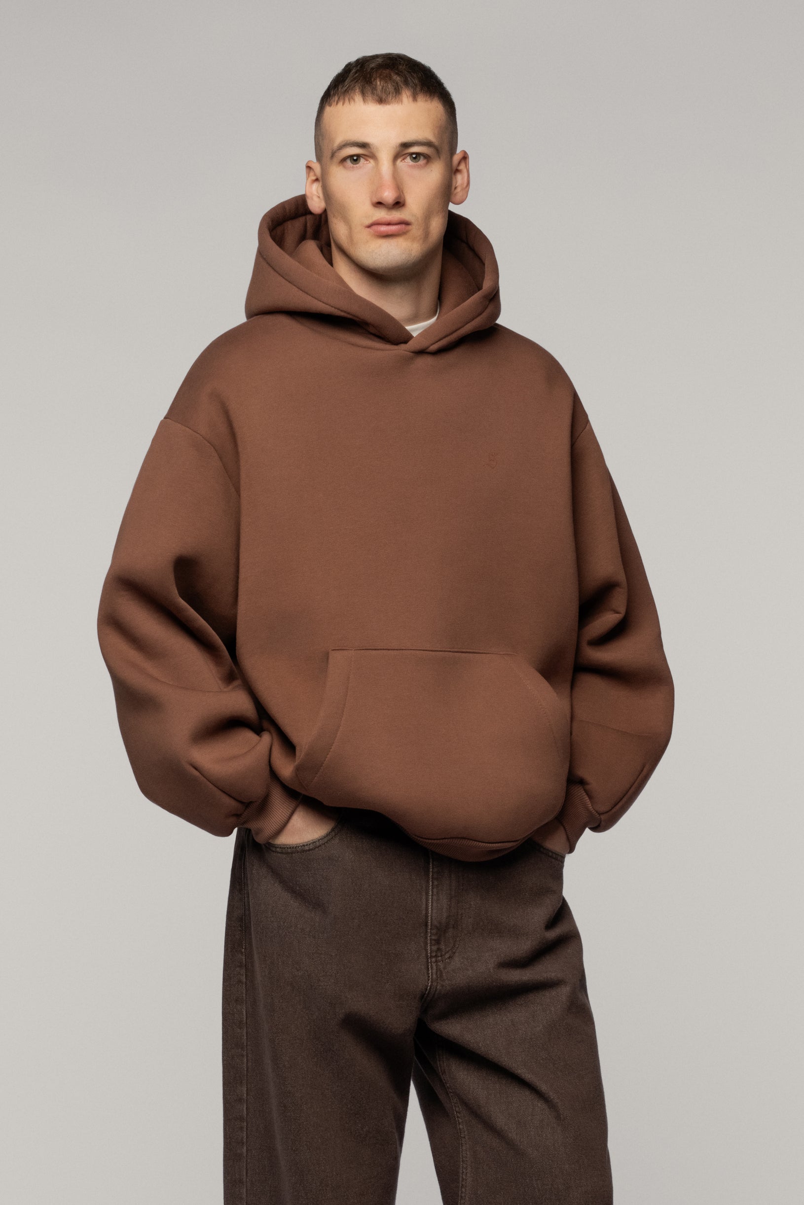 Arrow Logo Hoodie Brown