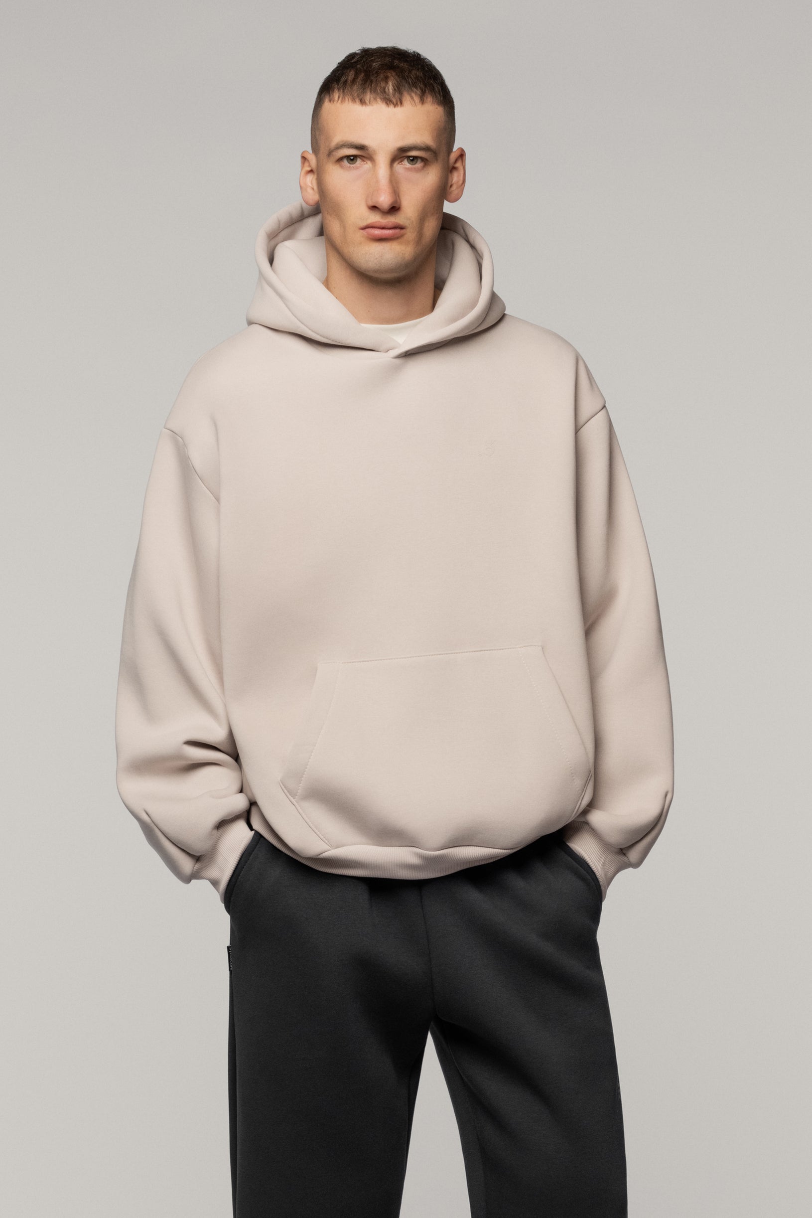 Arrow Logo Hoodie Ivory