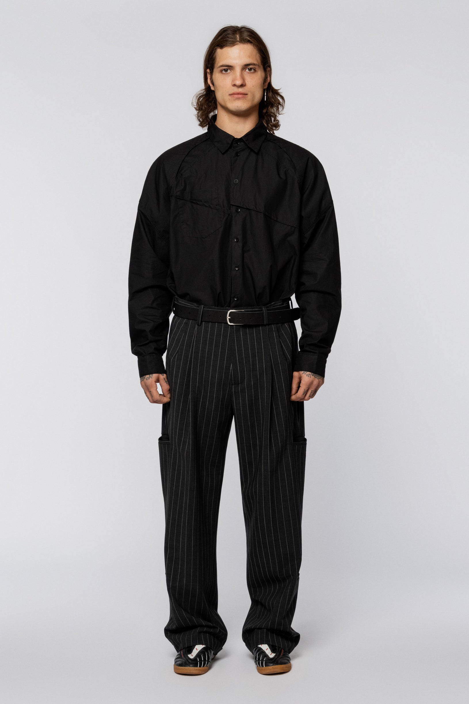 Wool trousers classic cargo Stripes