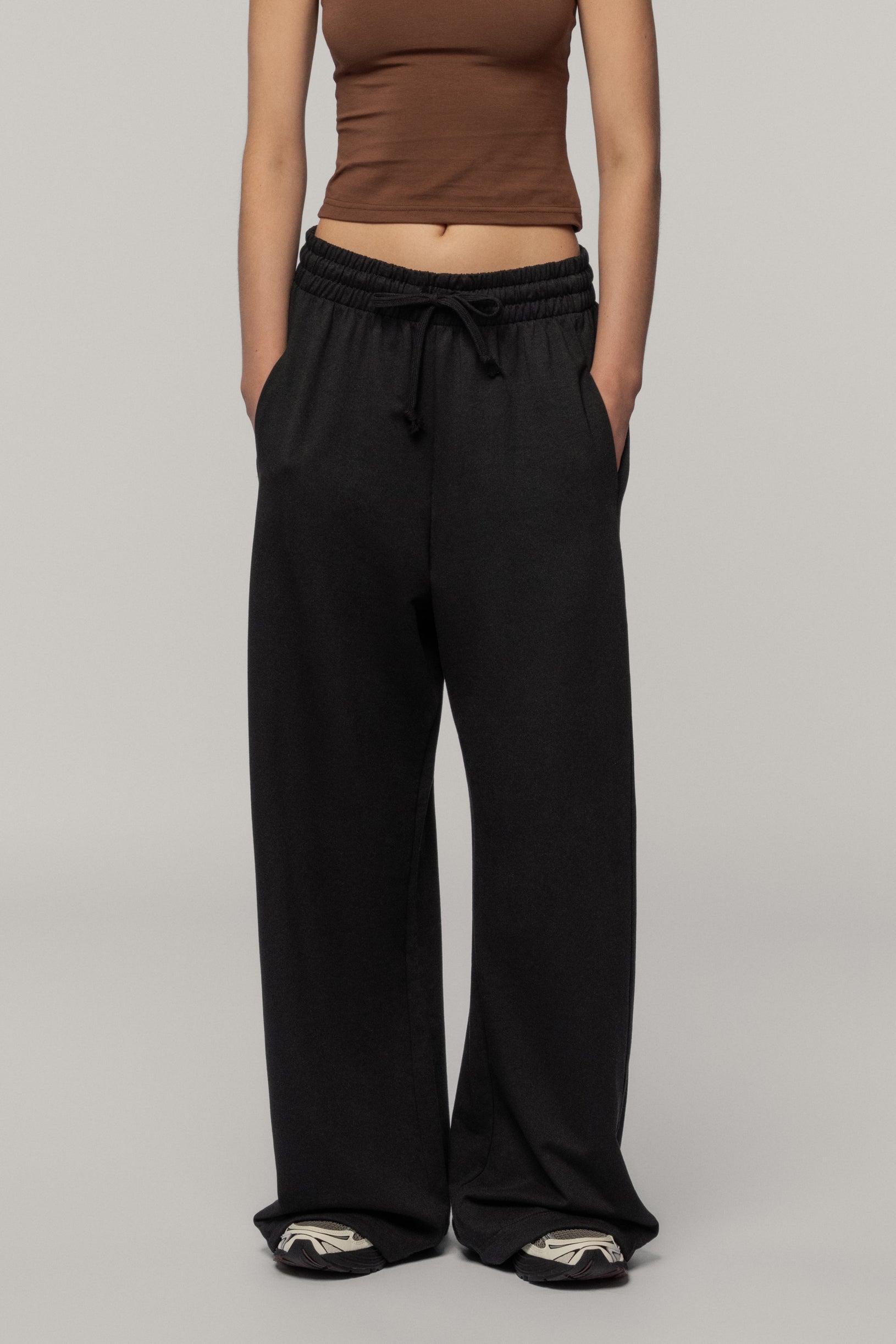 Lightweight Cotton Trousers Black