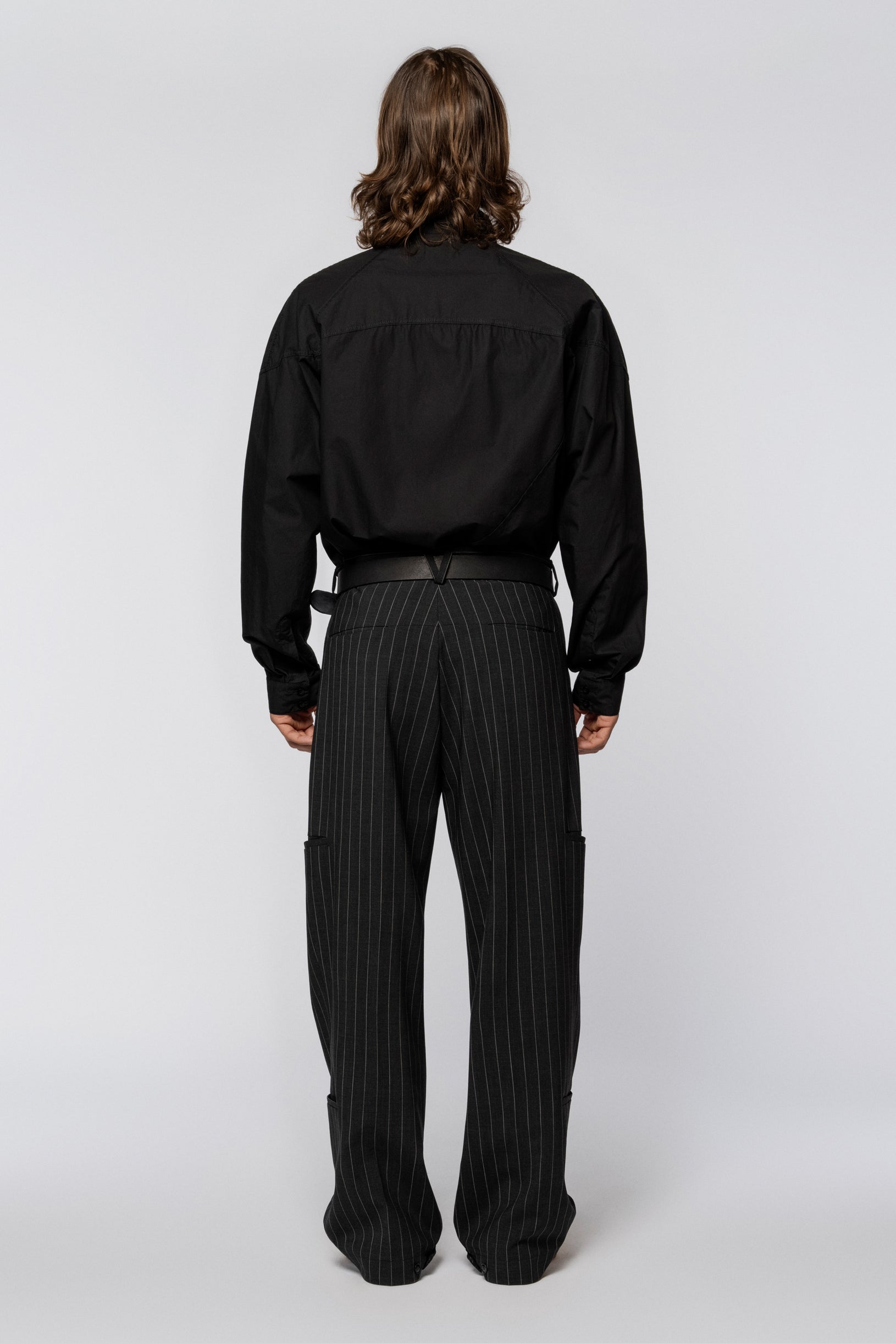Wool trousers classic cargo Stripes