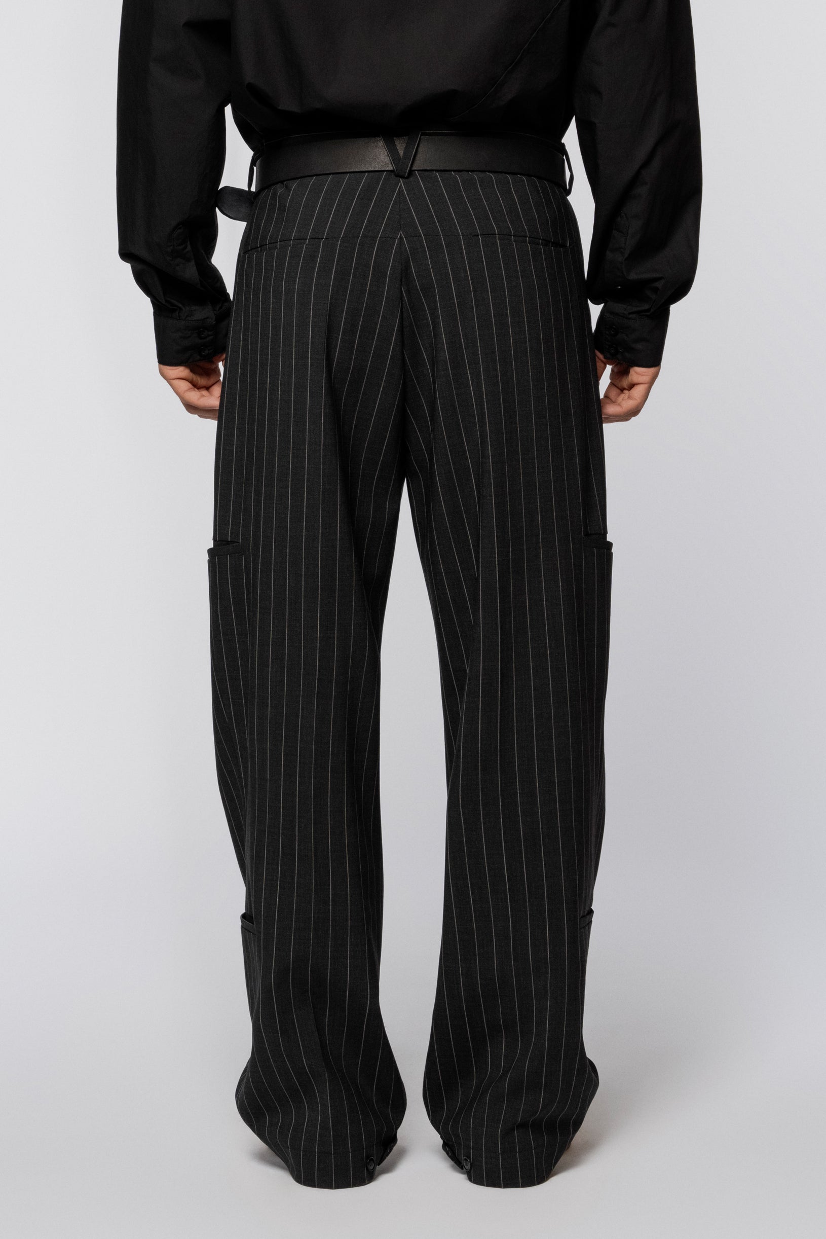 Wool trousers classic cargo Stripes