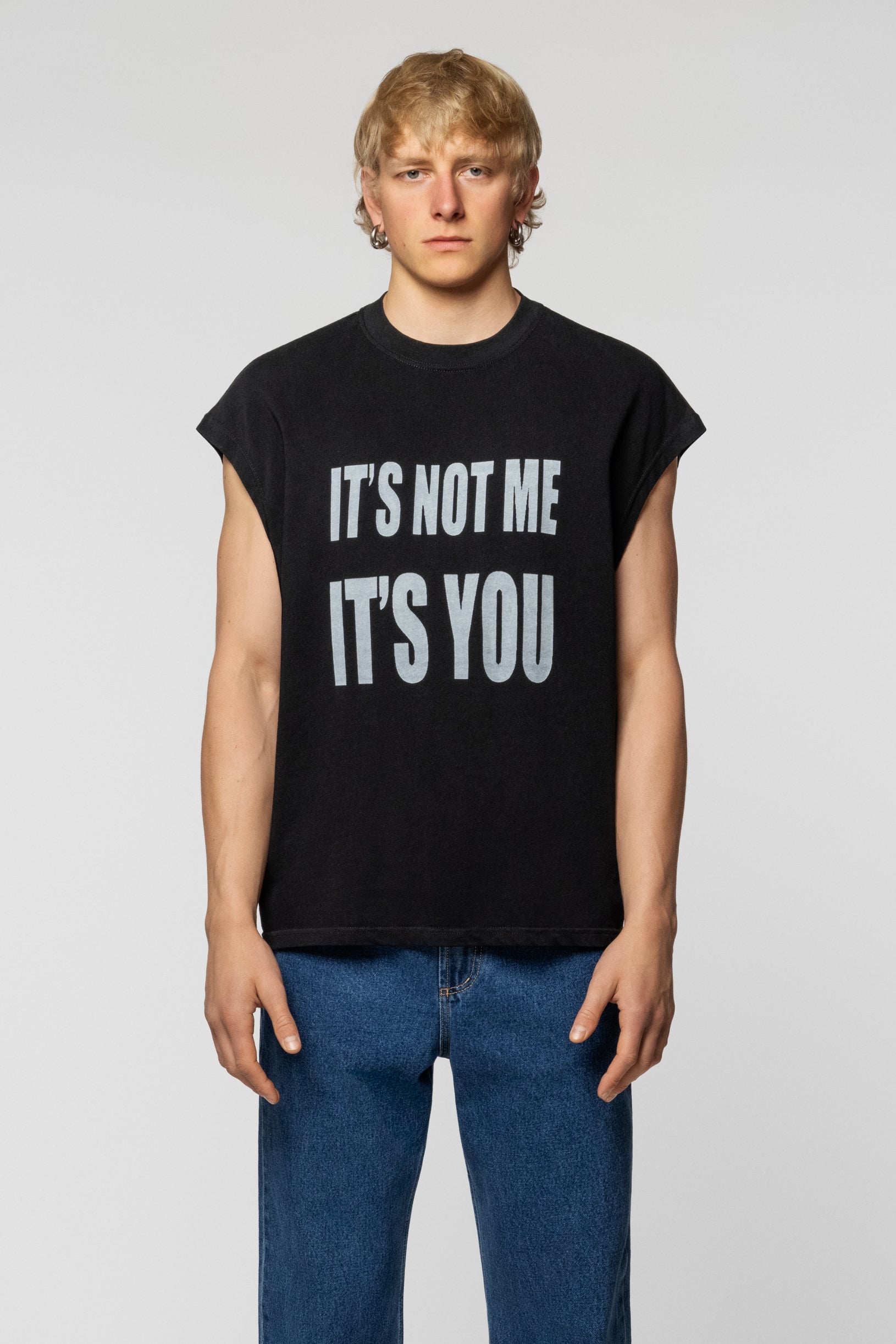 Not Me Sleeveless T-shirt Black