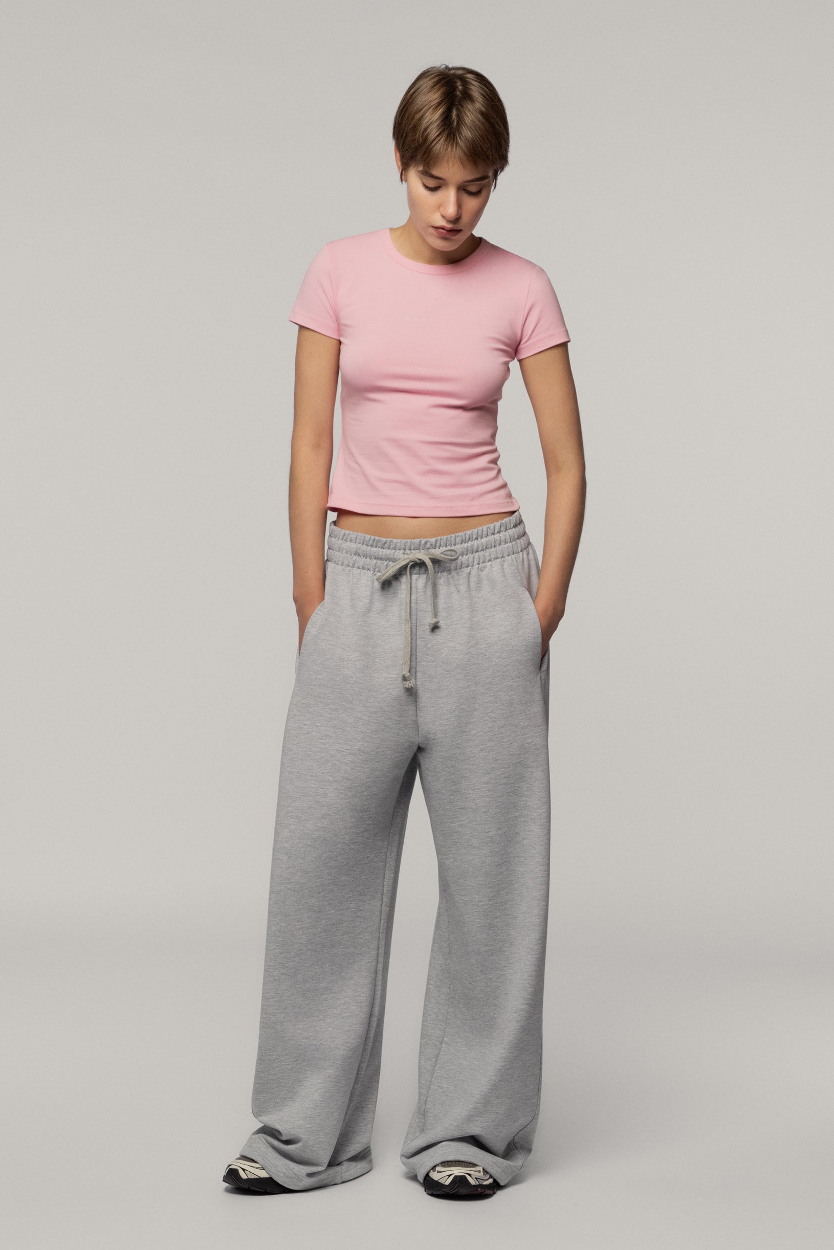 Штани з бавовни меланж