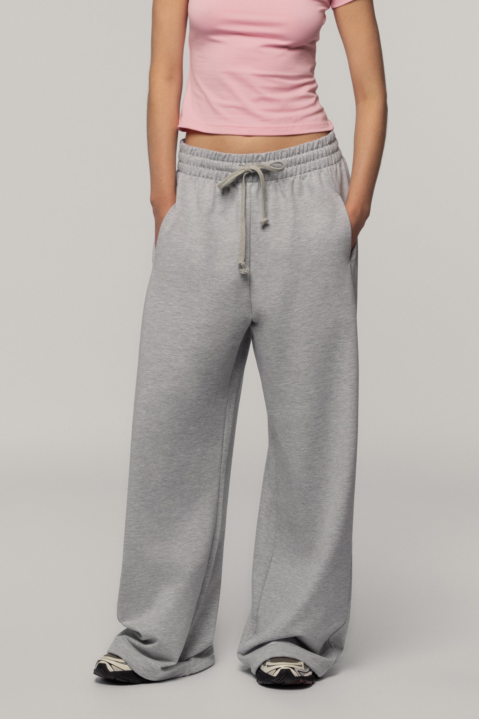 Штани з бавовни меланж