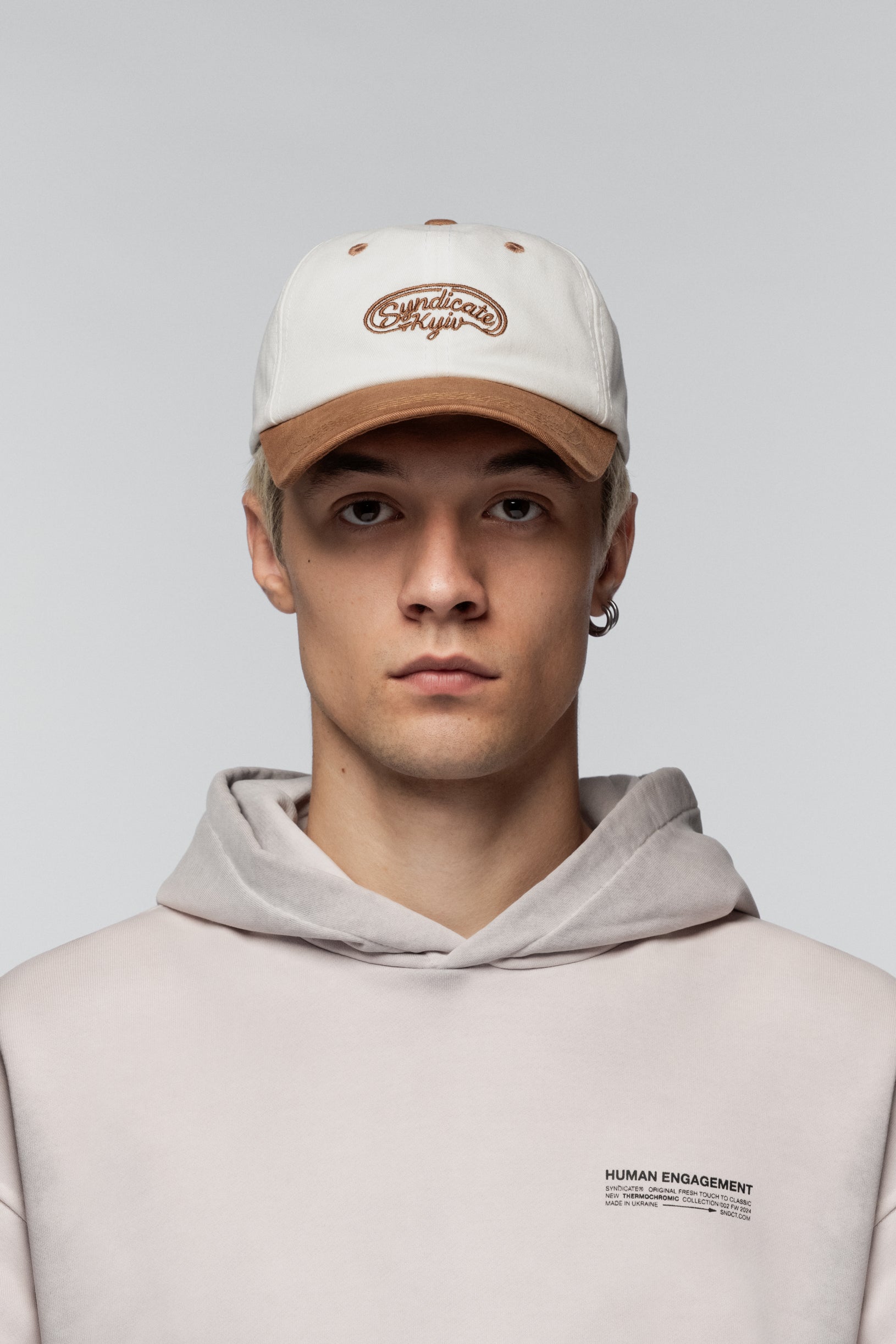 Кепка Syndicate Kyiv з Бежевою Вишивкою