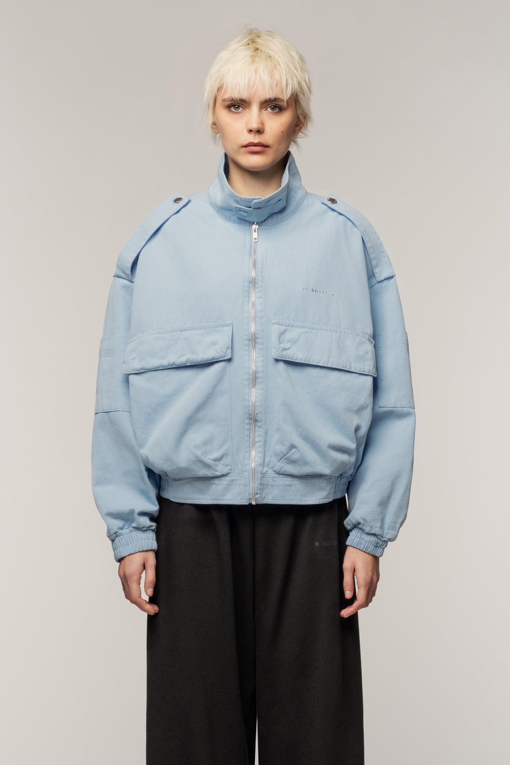 Cargo Denim Jacket Blue