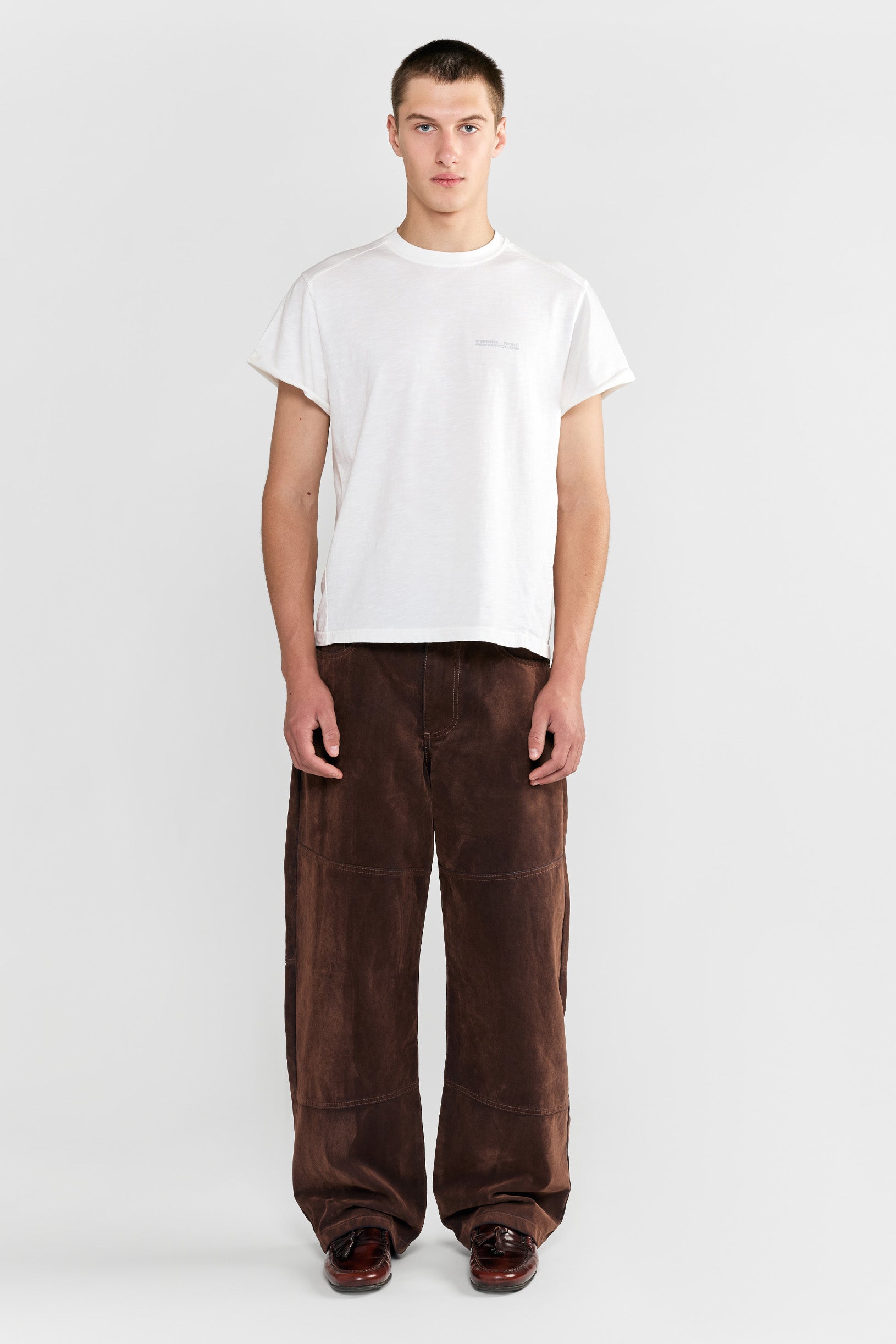 Velour Сoating Jeans Brown
