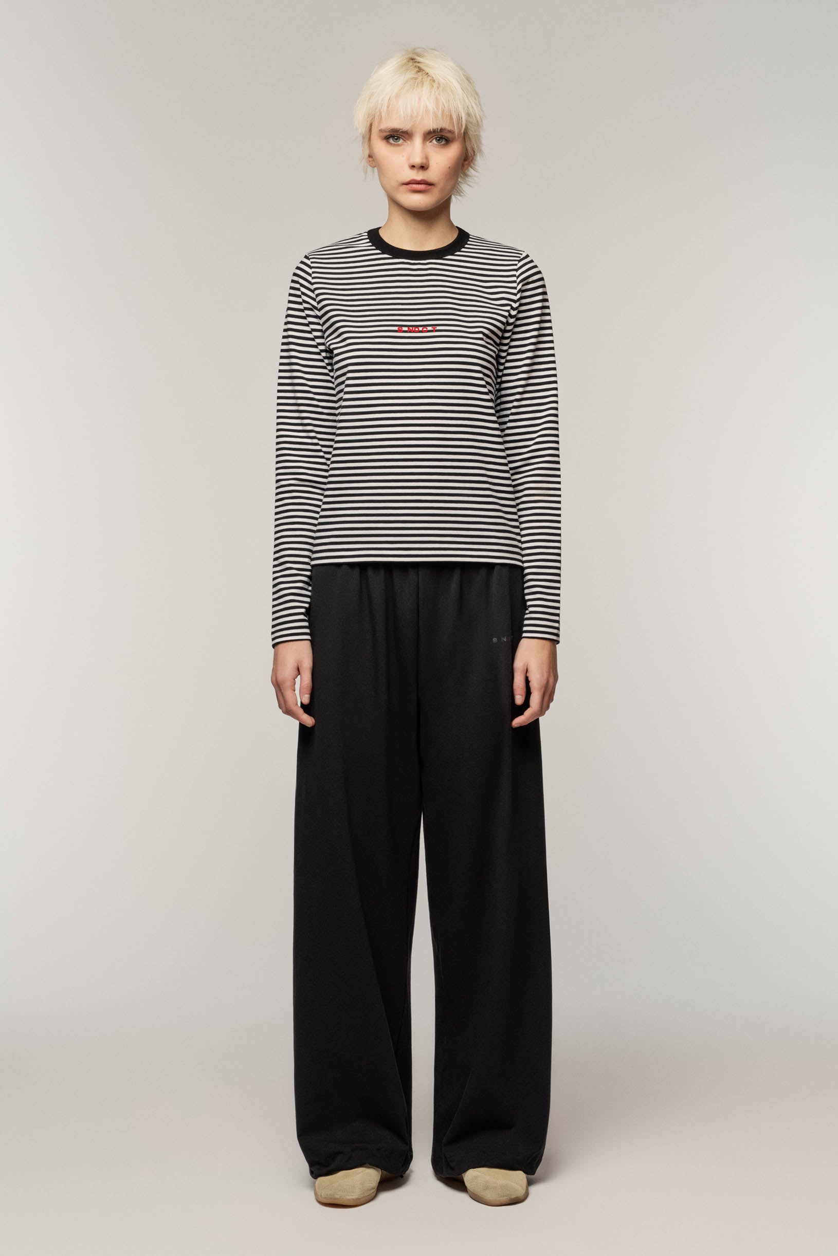 Woman Longsleeve Stripe Black