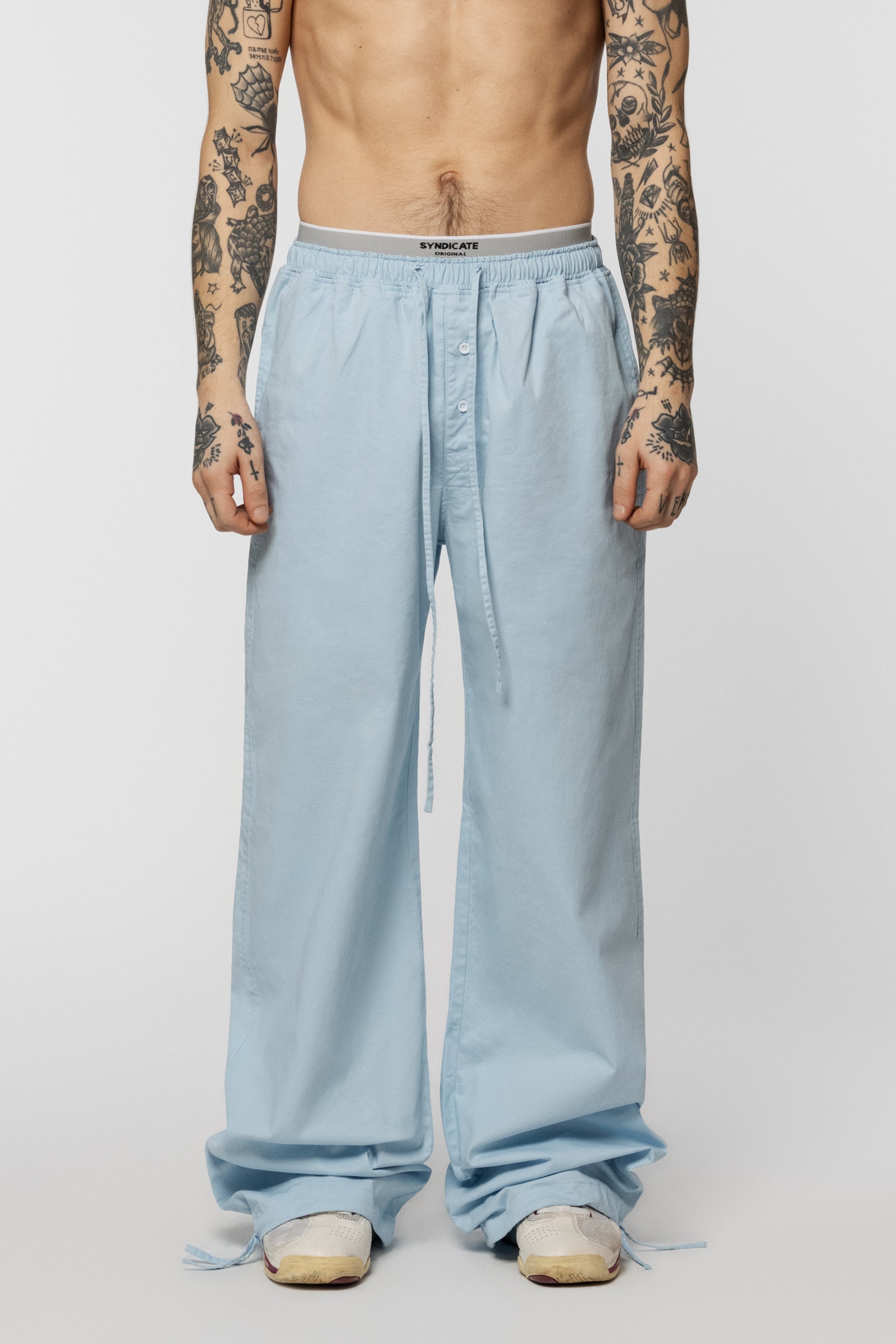 Cotton Boxers Trousers Light Blue