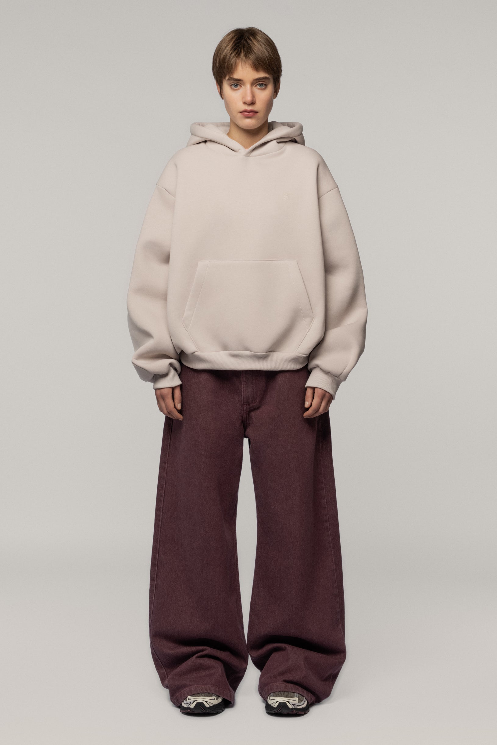 Arrow Logo Hoodie Ivory