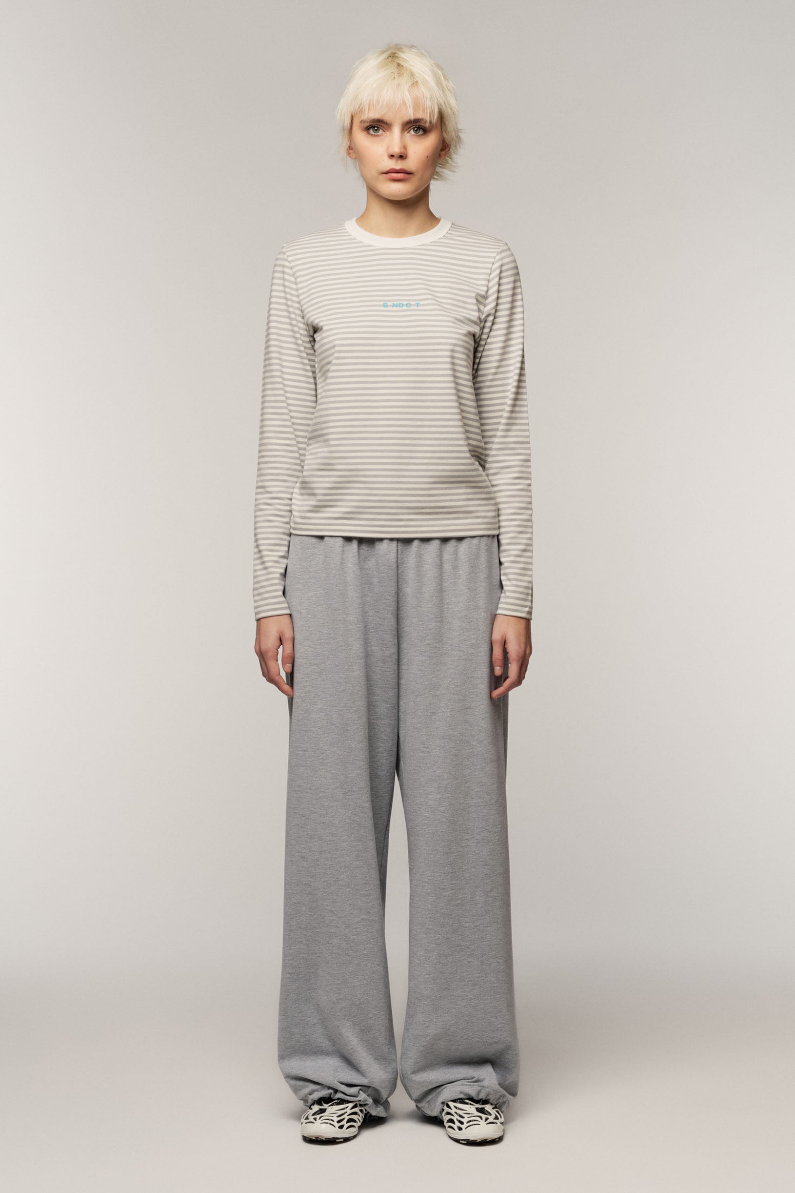 Жіночий Лонгслів Сіра смужка