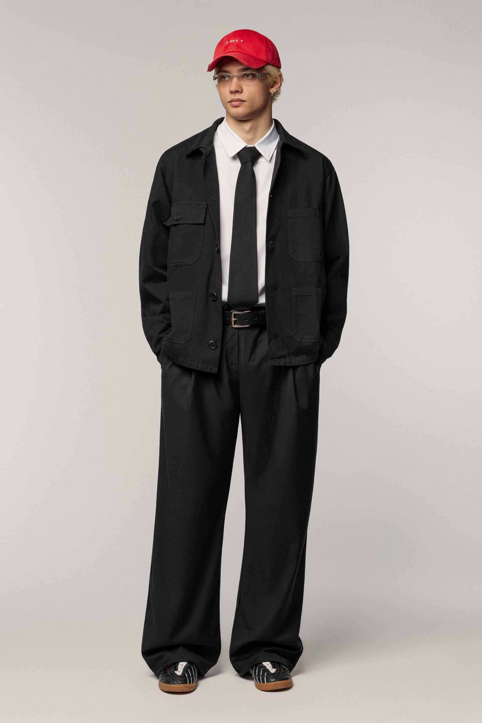 Many Pocket Cotton Jacket Black