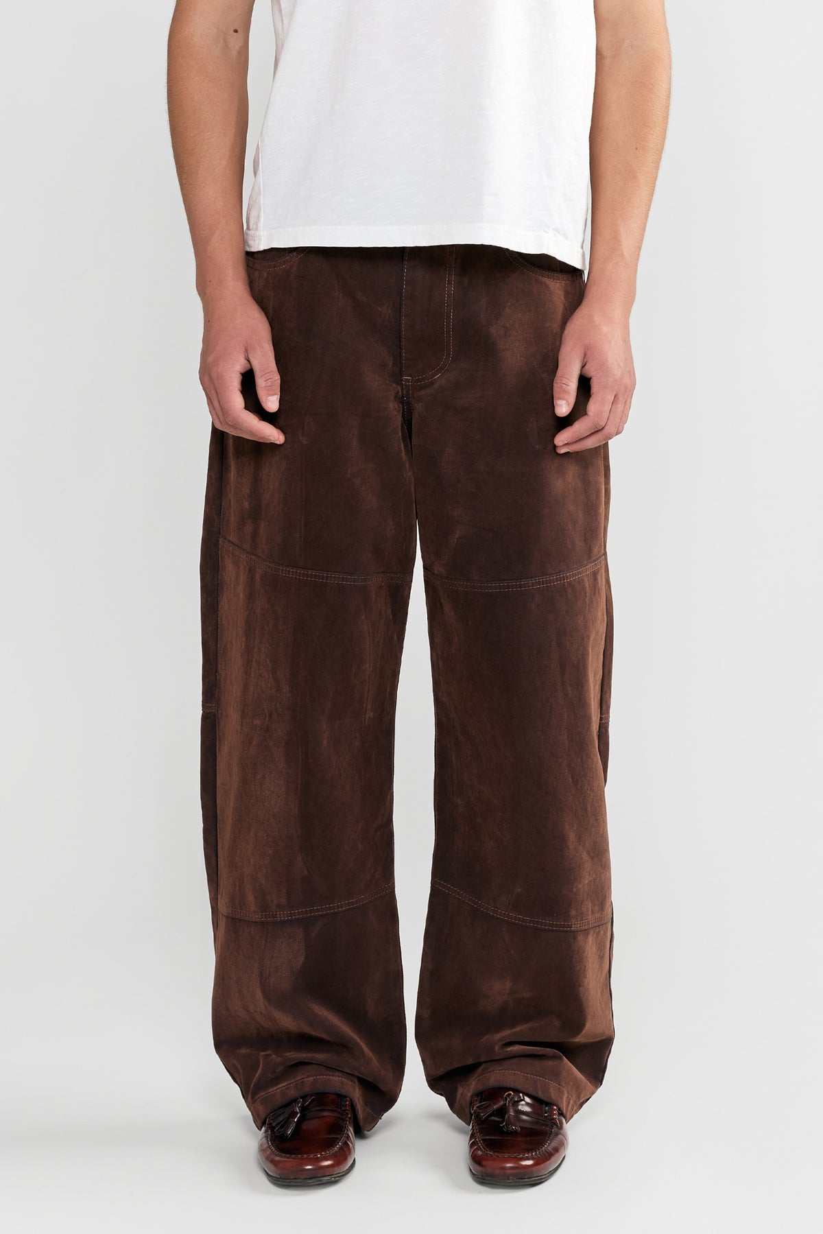 Velour Сoating Jeans Brown