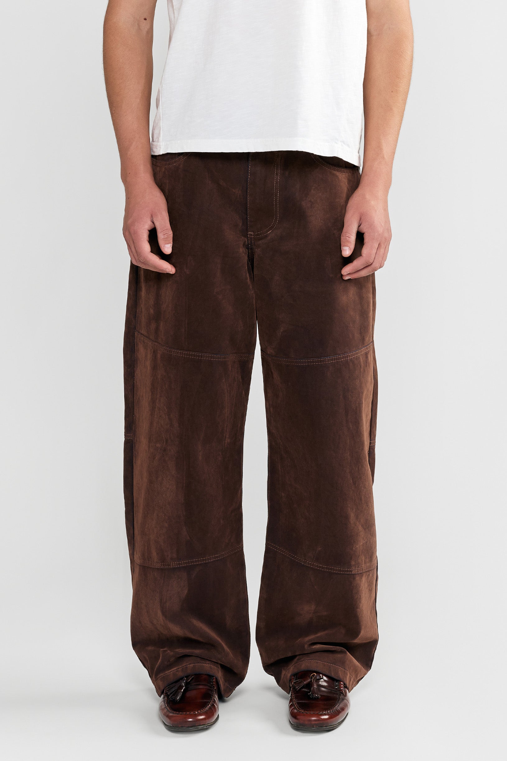 Velour Сoating Jeans Brown