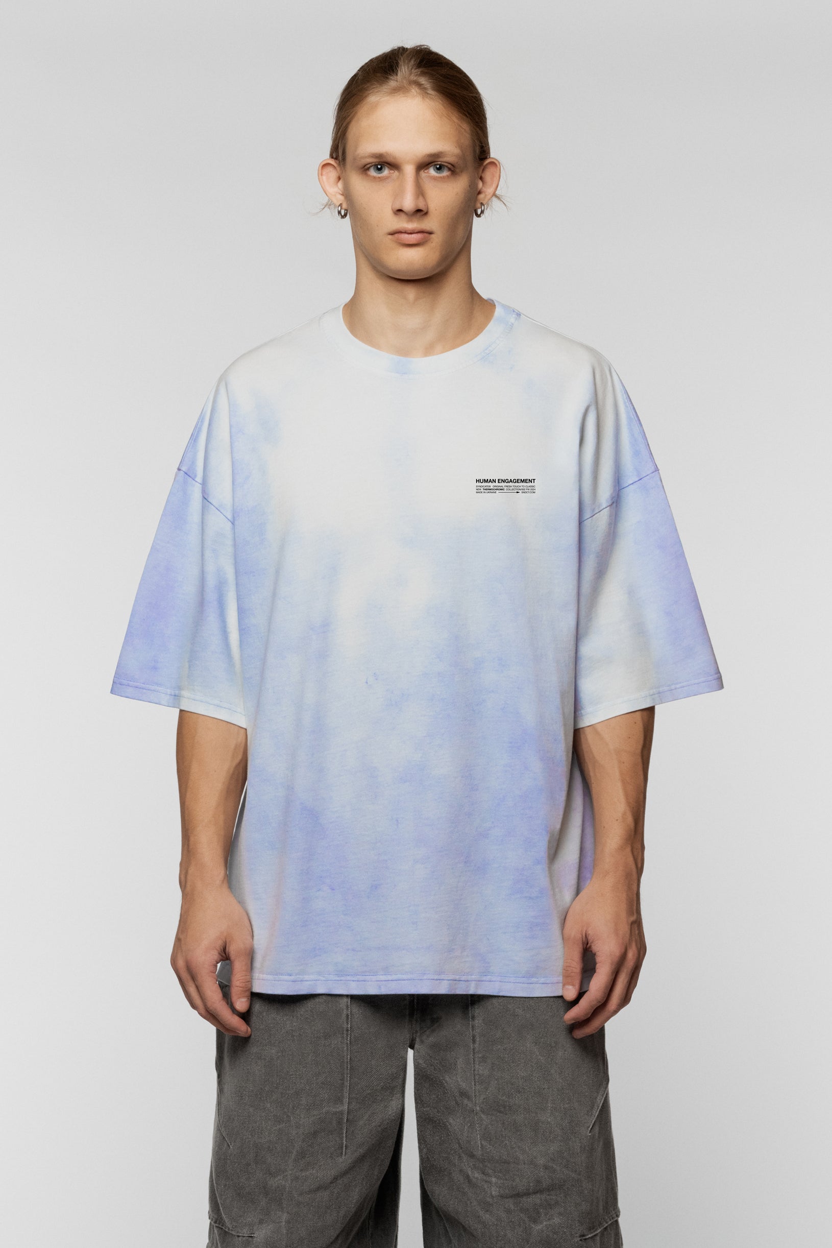 Heat Reactive Oversized T-shirt Blue