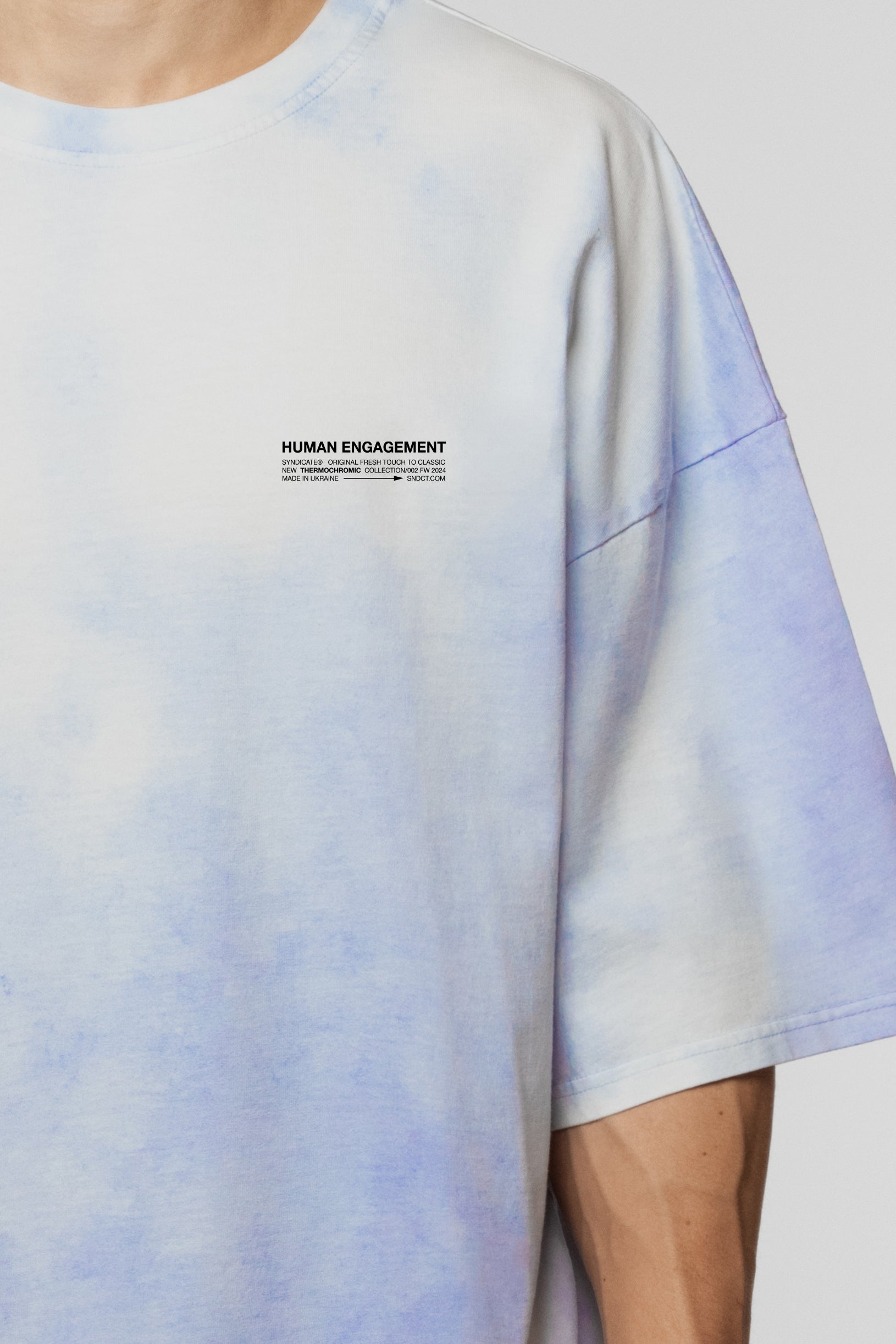 Heat Reactive Oversized T-shirt Blue