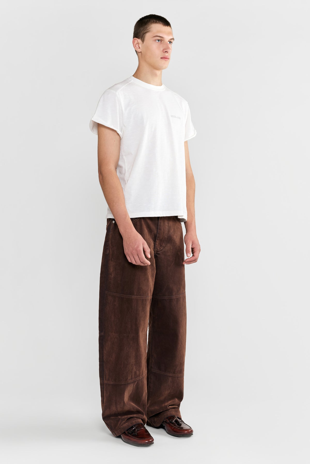 Velour Сoating Jeans Brown