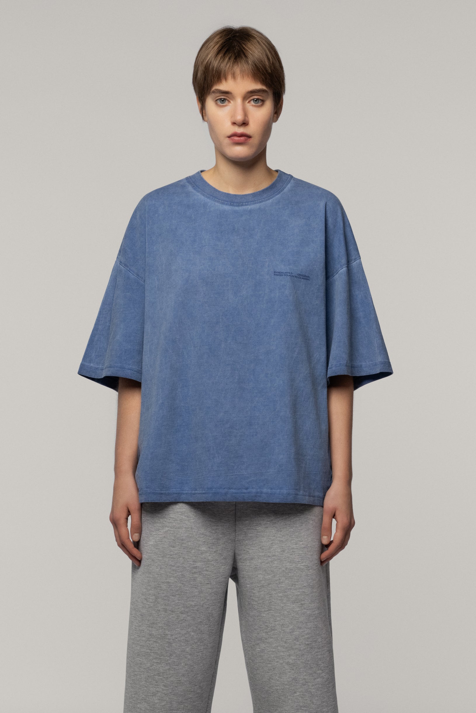 Faded effect T-shirt Oversize Electric