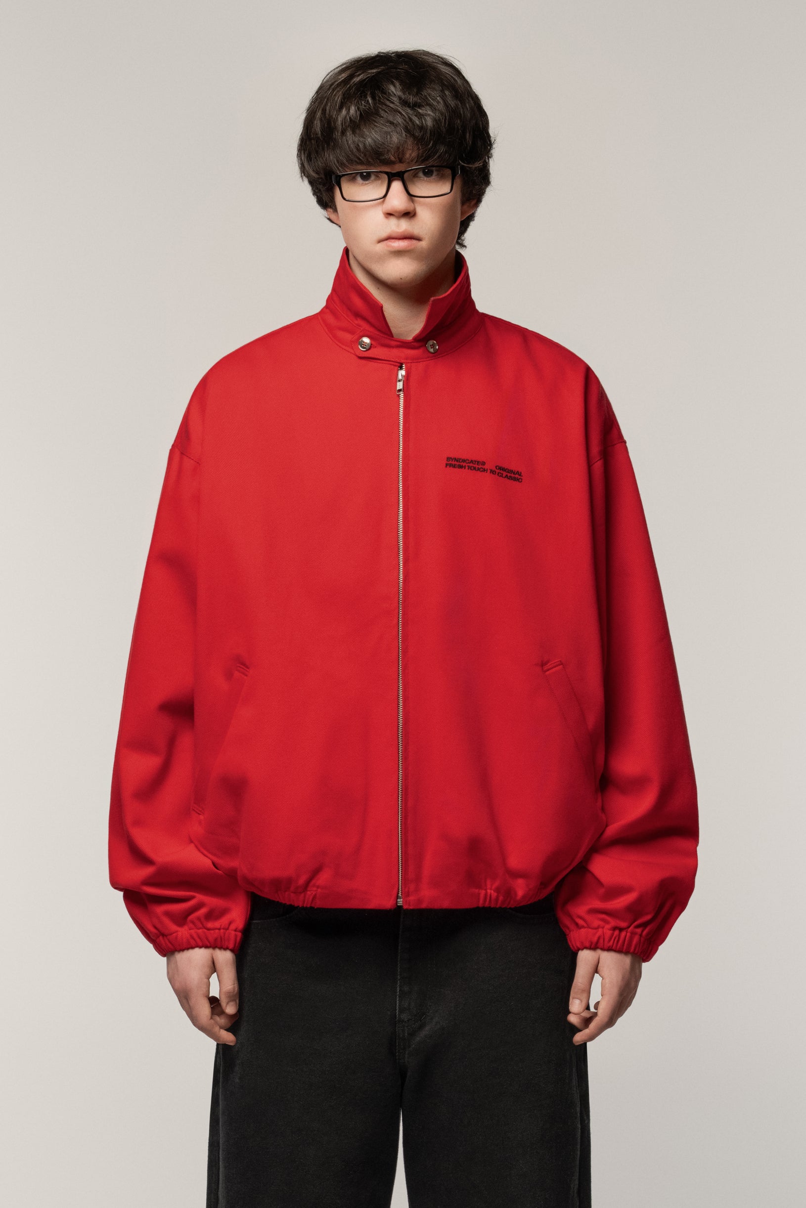 Buy Denim Classic Jacket Red | Worldwide Shipping